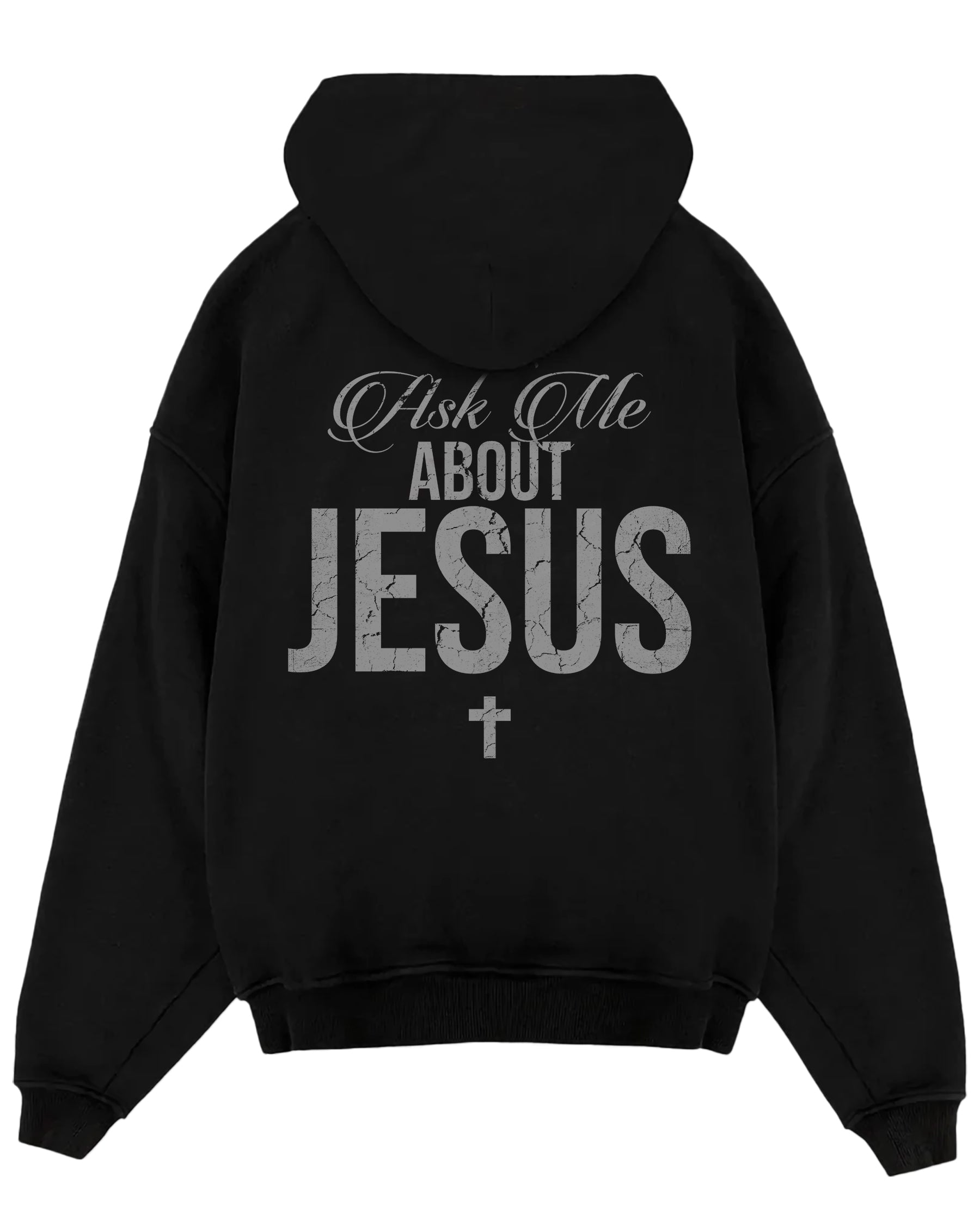 'Ask Me About Jesus' Oversized Hoodie