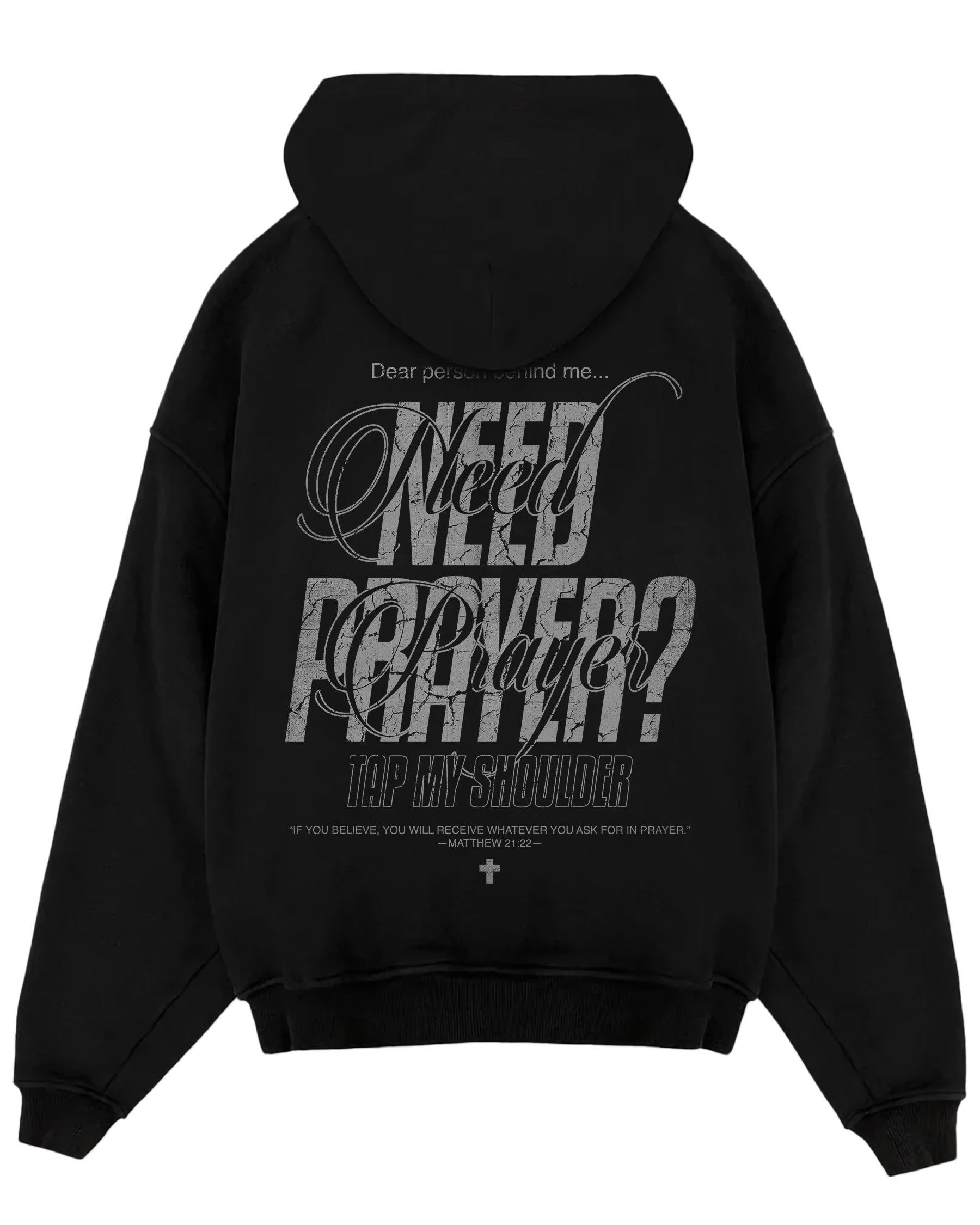 'Need Prayer?' Oversized Hoodie