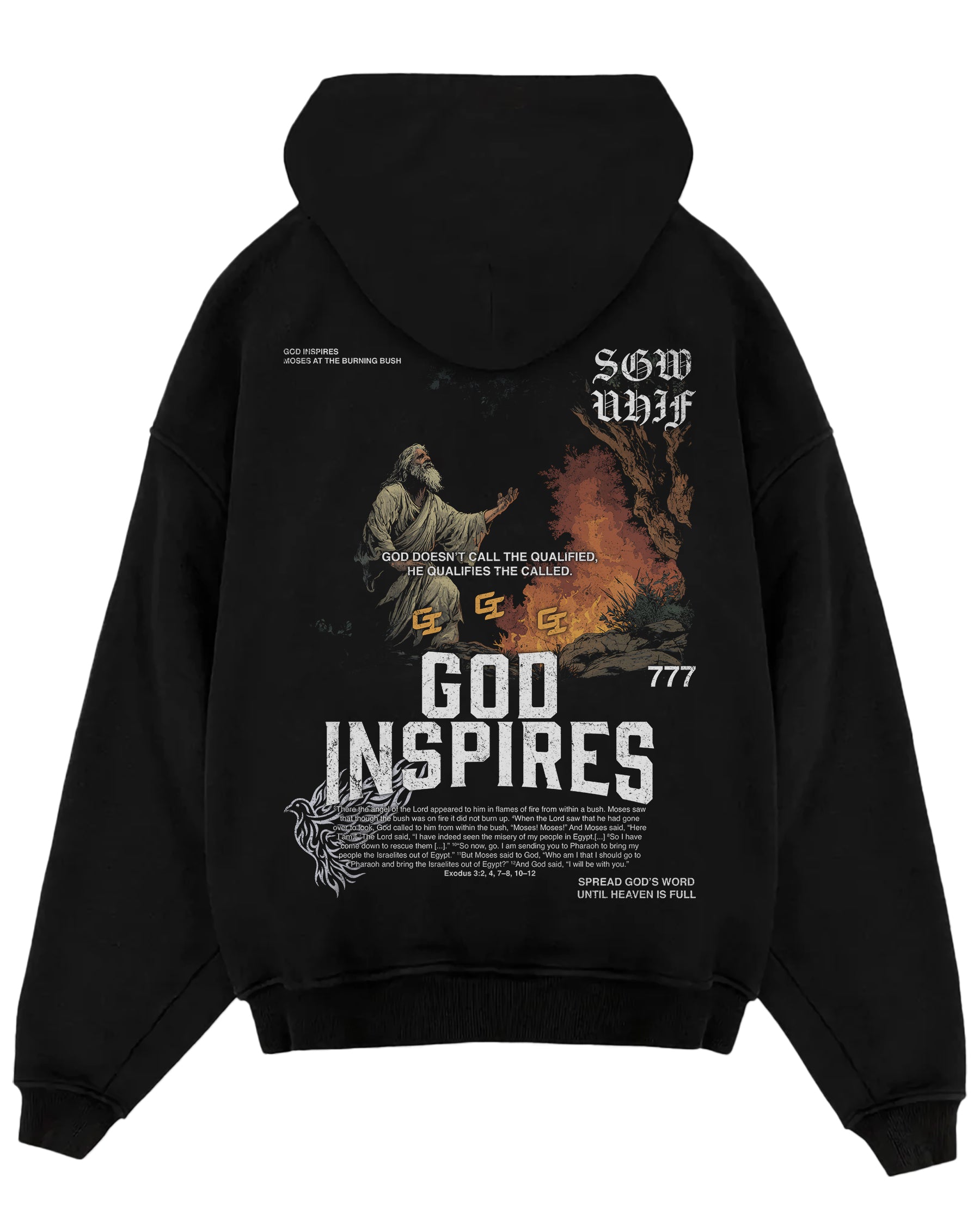 'Moses at the Burning Bush' Oversized Hoodie