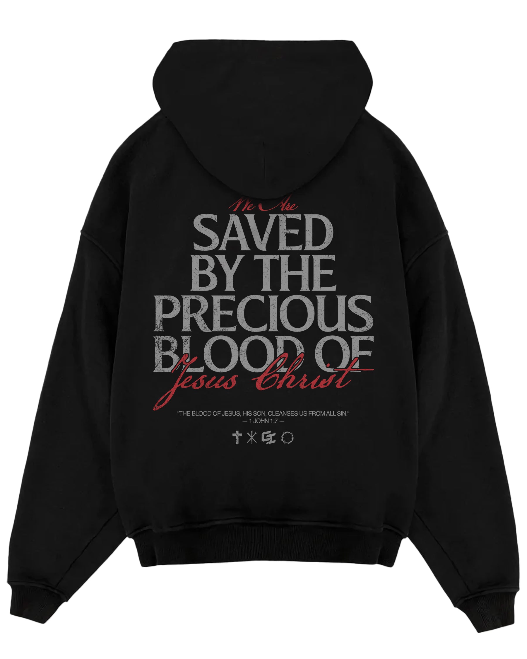 'Blood of Jesus Christ' Oversized Hoodie