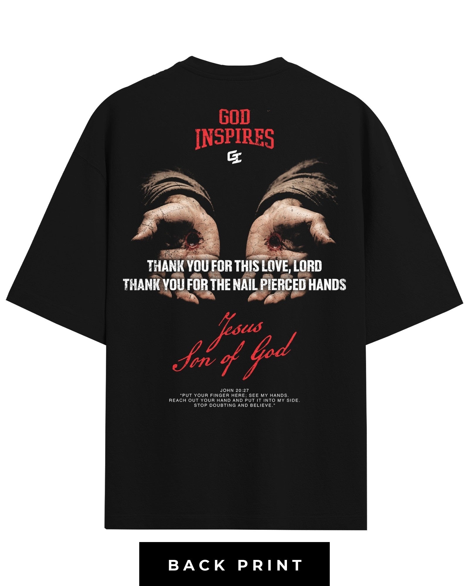 'Pierced Hands' T-Shirt - God Inspires