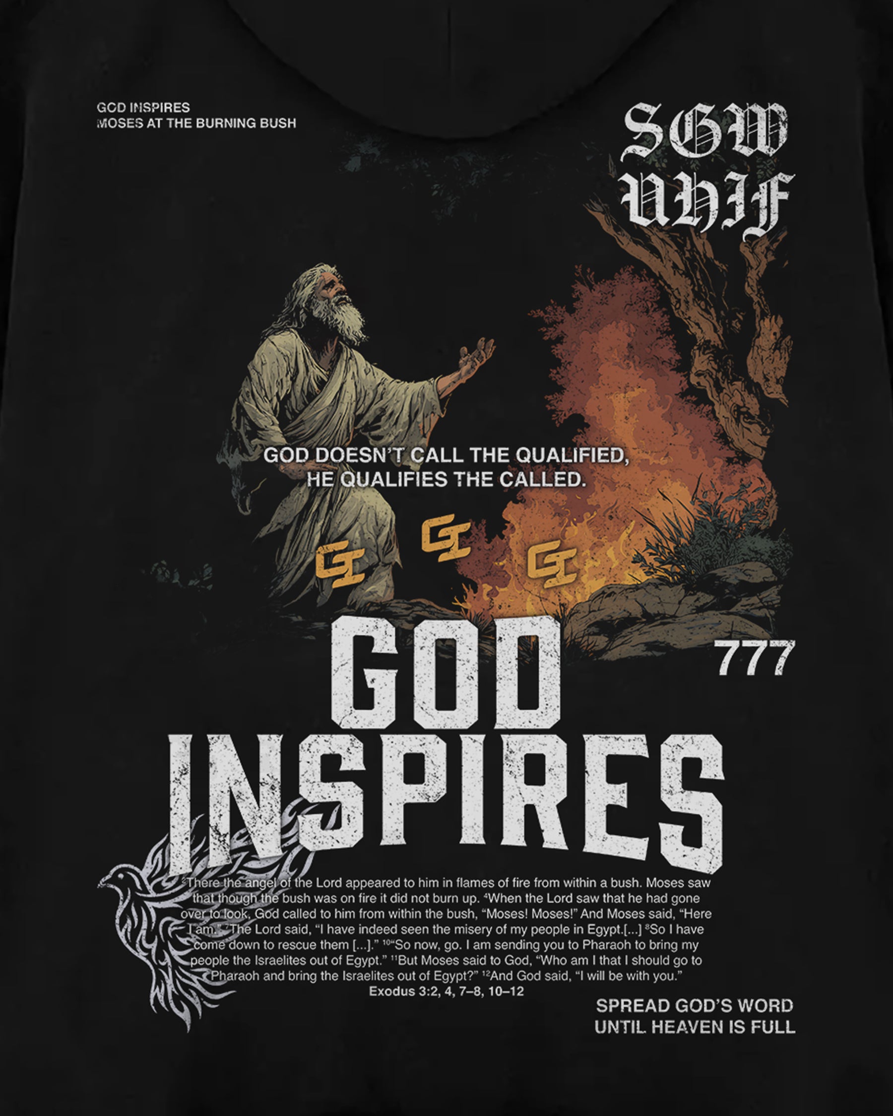 'Moses at the Burning Bush' Oversized Hoodie