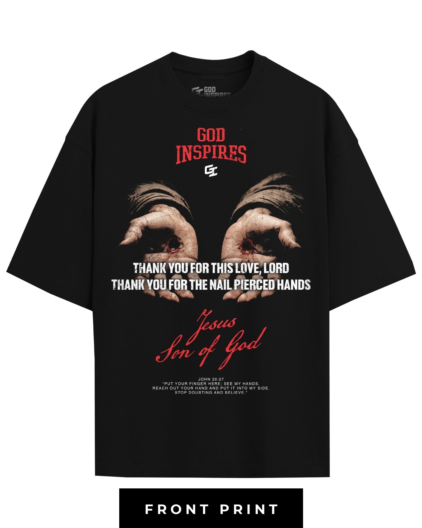 'Pierced Hands' T-Shirt - God Inspires