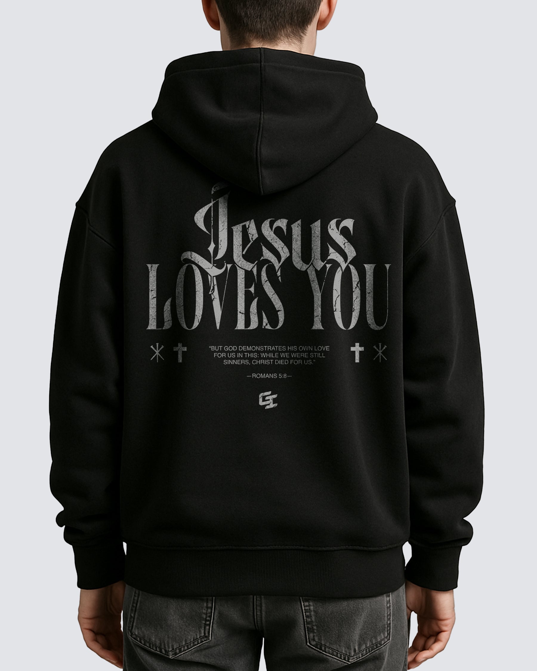 'Jesus Loves You' Oversized Hoodie