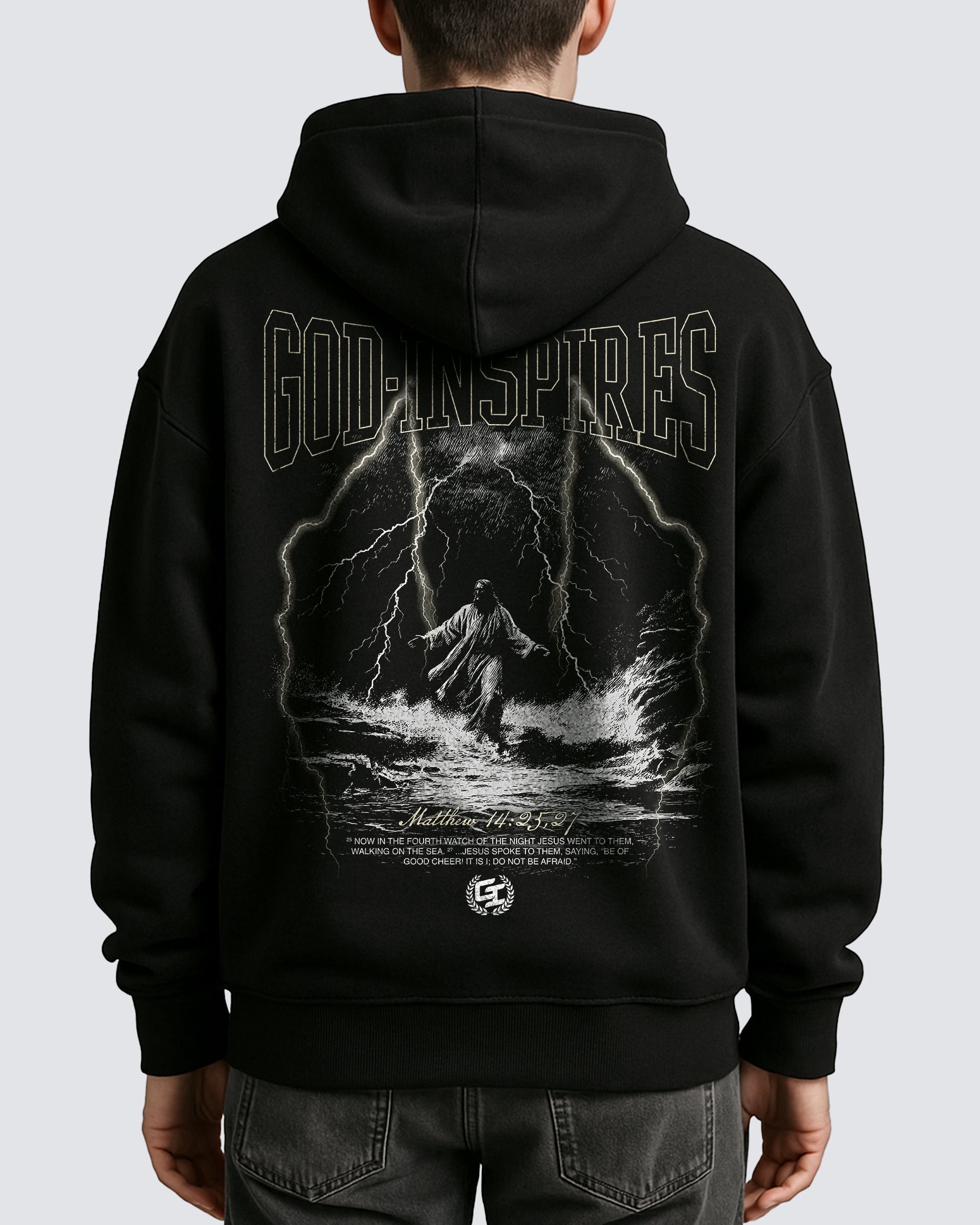 'Jesus Walks on Water' Oversized Hoodie