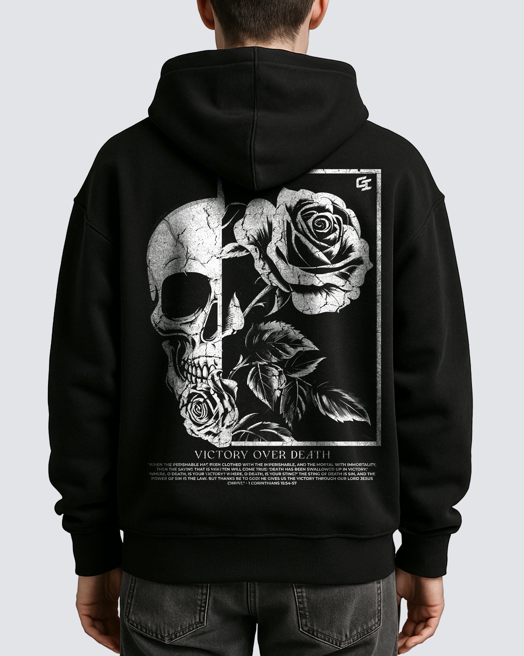 'Victory Over Death' Oversized Hoodie