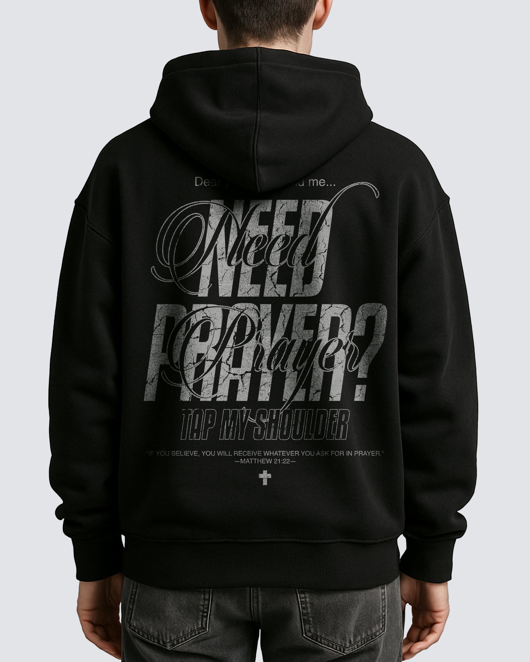 'Need Prayer?' Oversized Hoodie