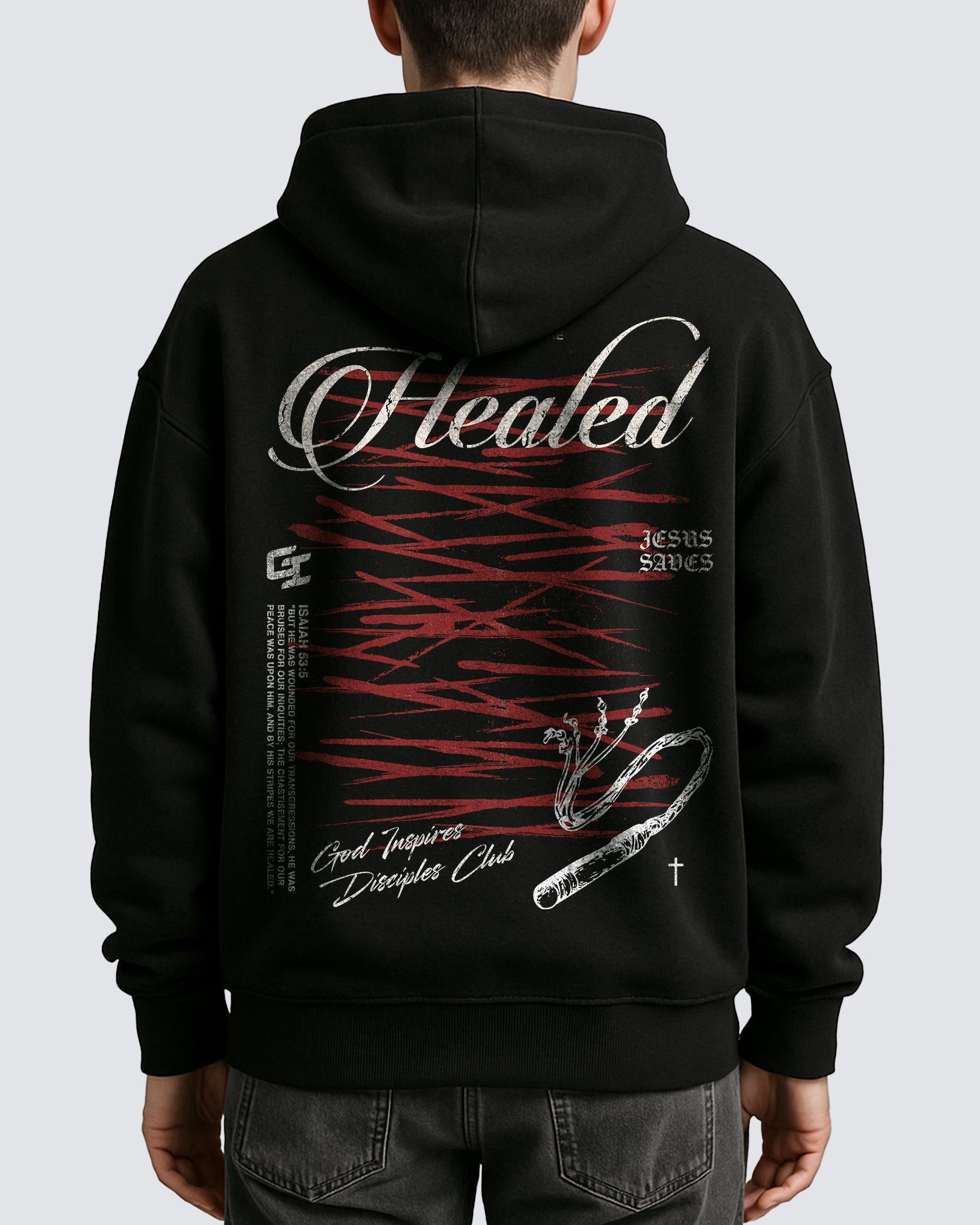 'By His Stripes' Oversized Hoodie