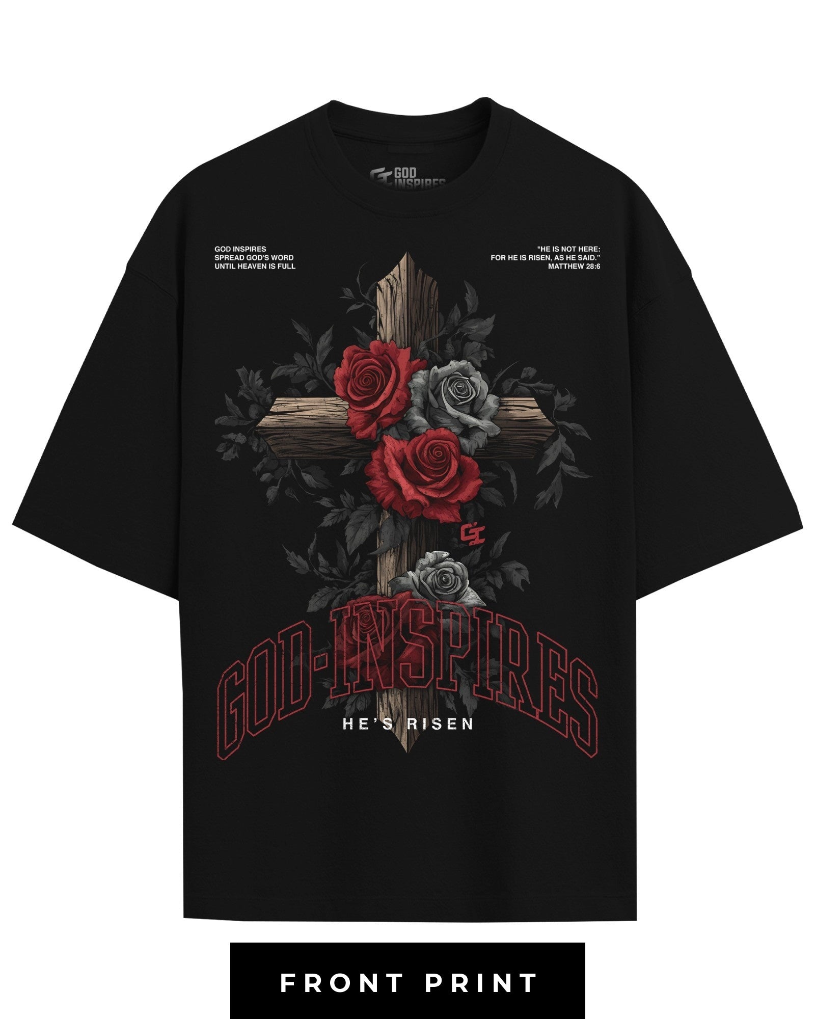 'He's Risen' T-Shirt - God Inspires