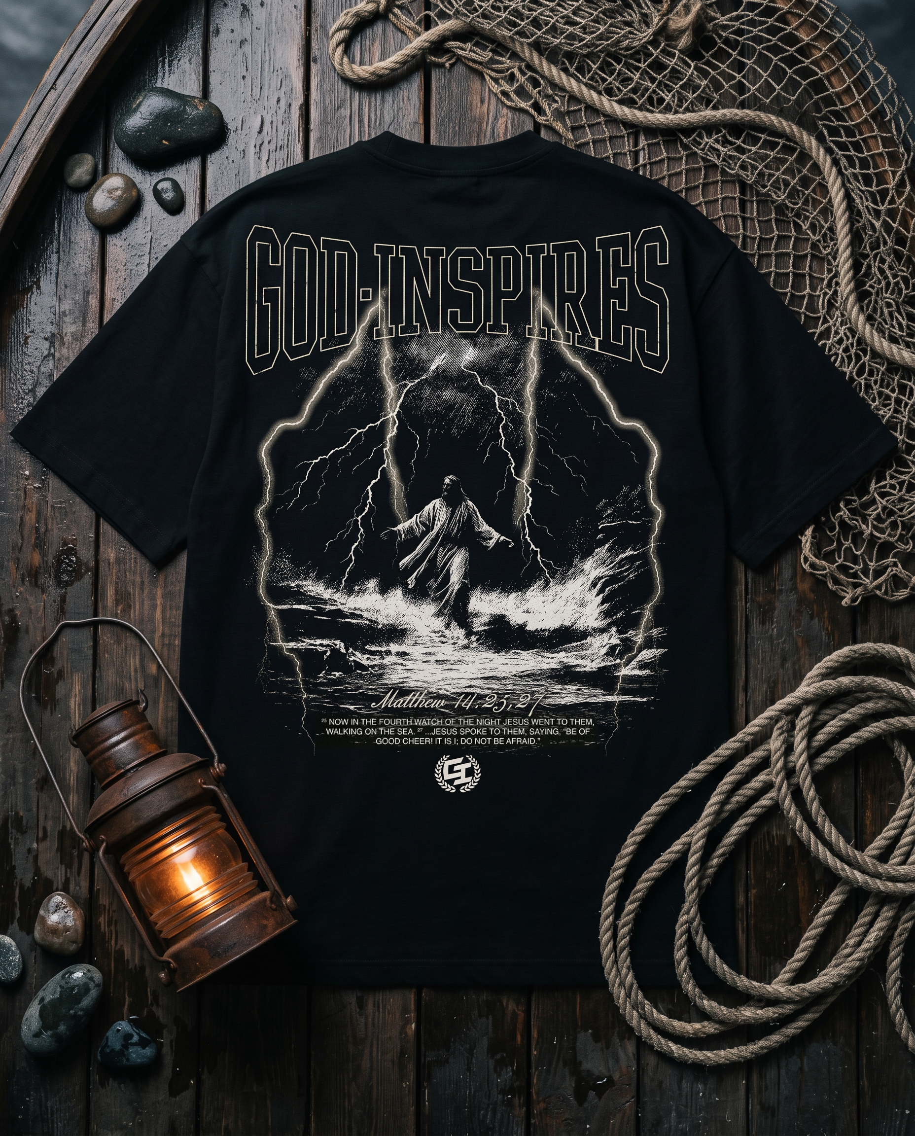 'Jesus Walks on Water' T-Shirt - God Inspires
