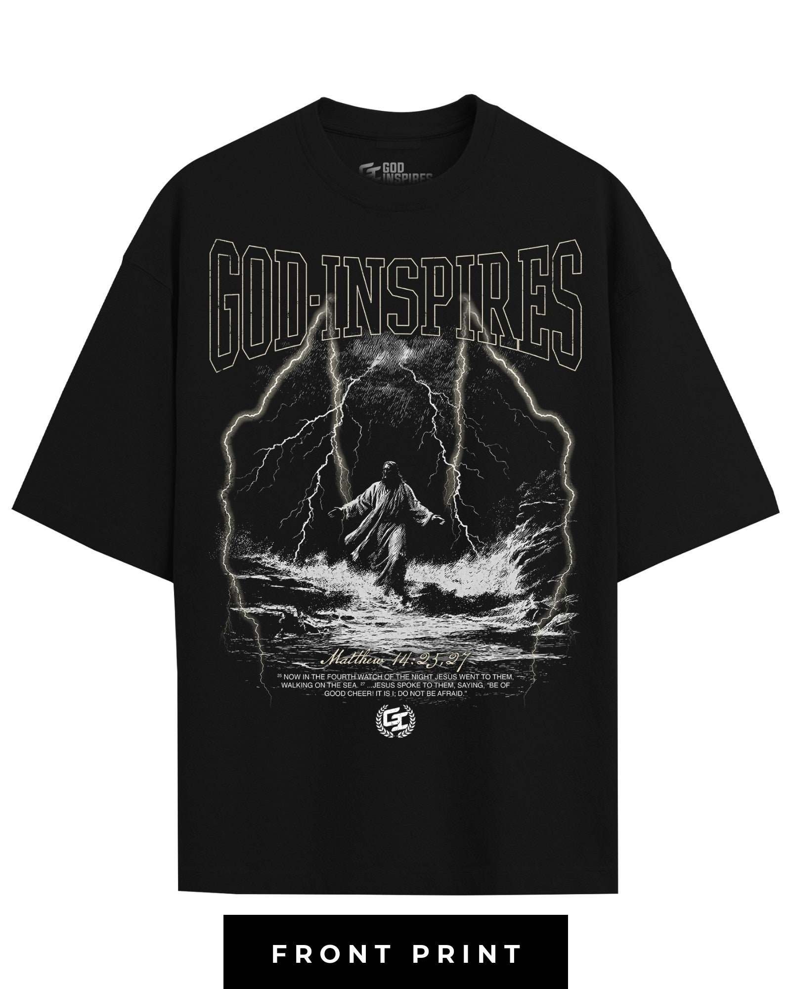 'Jesus Walks on Water' T-Shirt - God Inspires