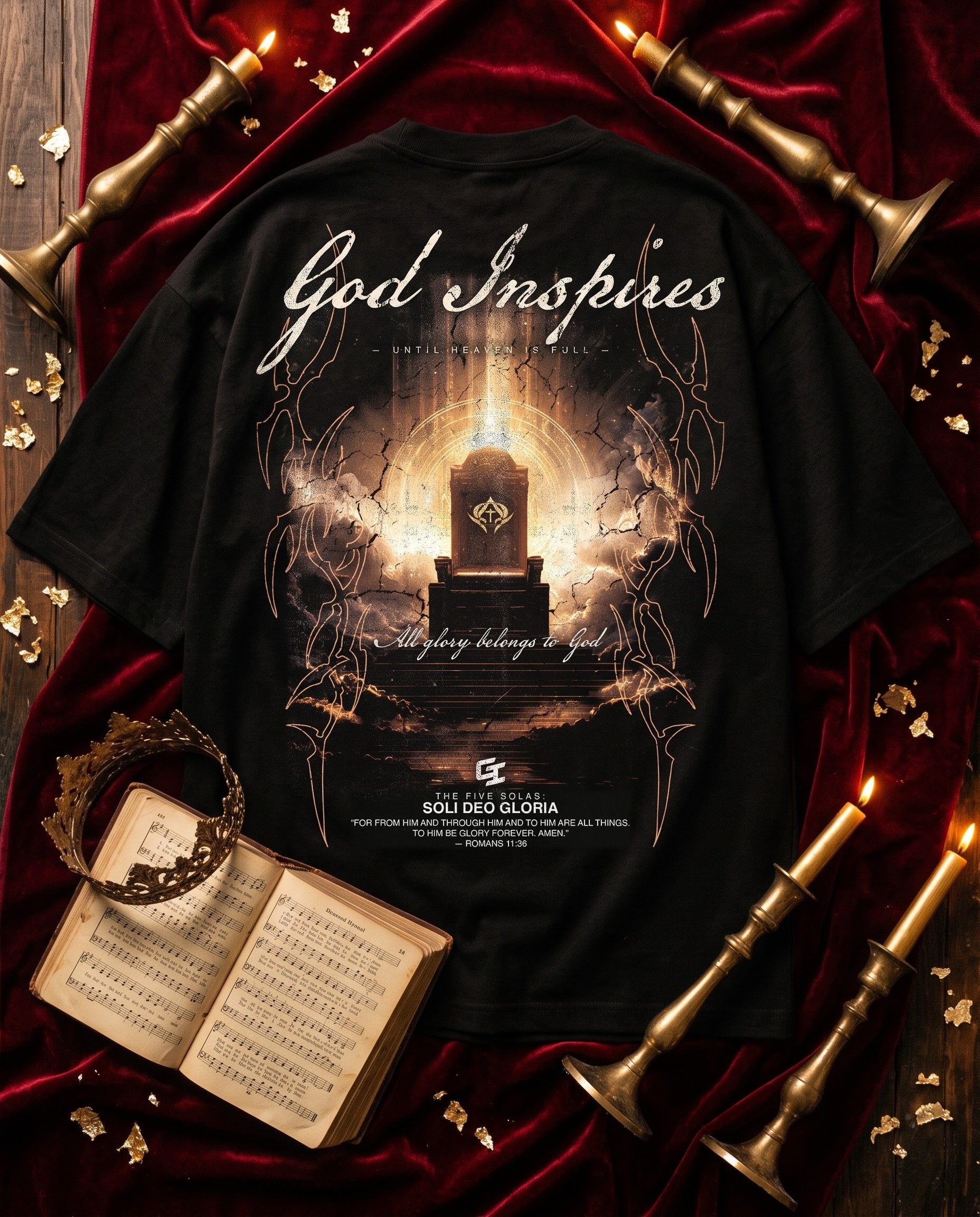 'The Five Solas: Soli Deo Gloria' T-Shirt - God Inspires