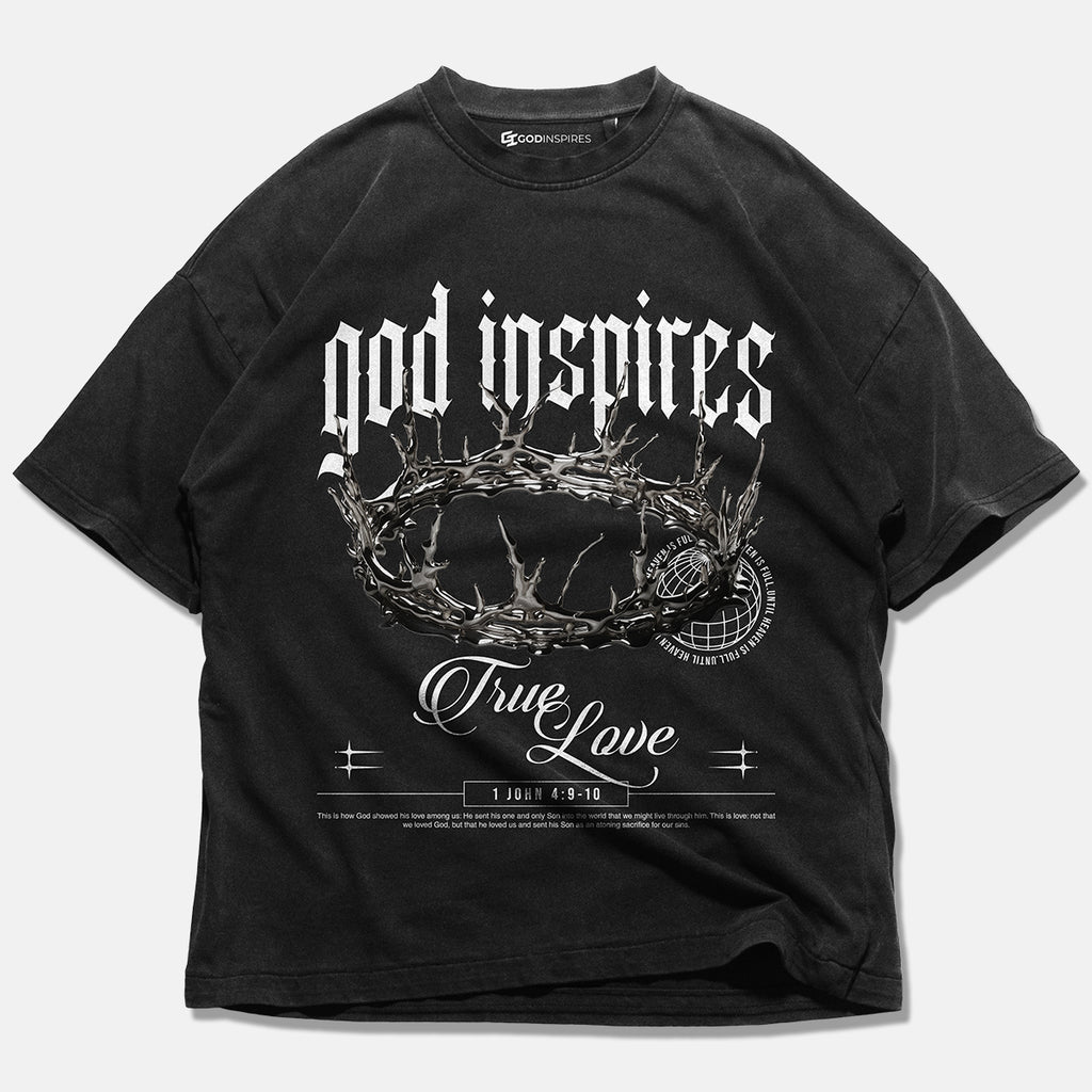 'Crown of Thorns' Oversized Faded T-Shirt