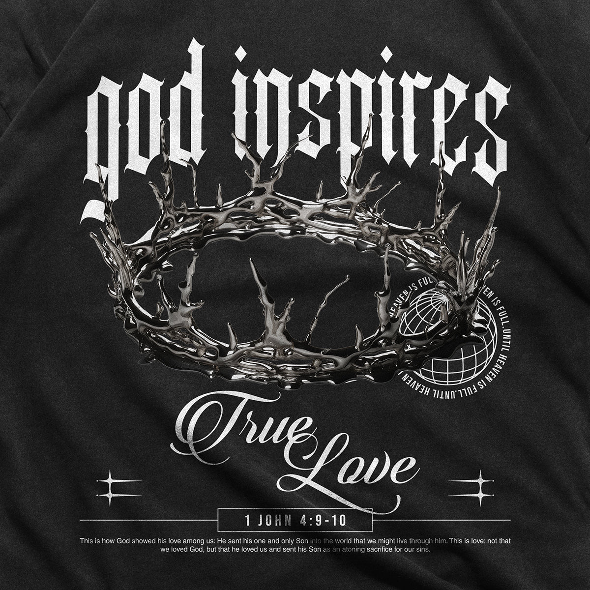 'Crown of Thorns' Oversized Faded T-Shirt