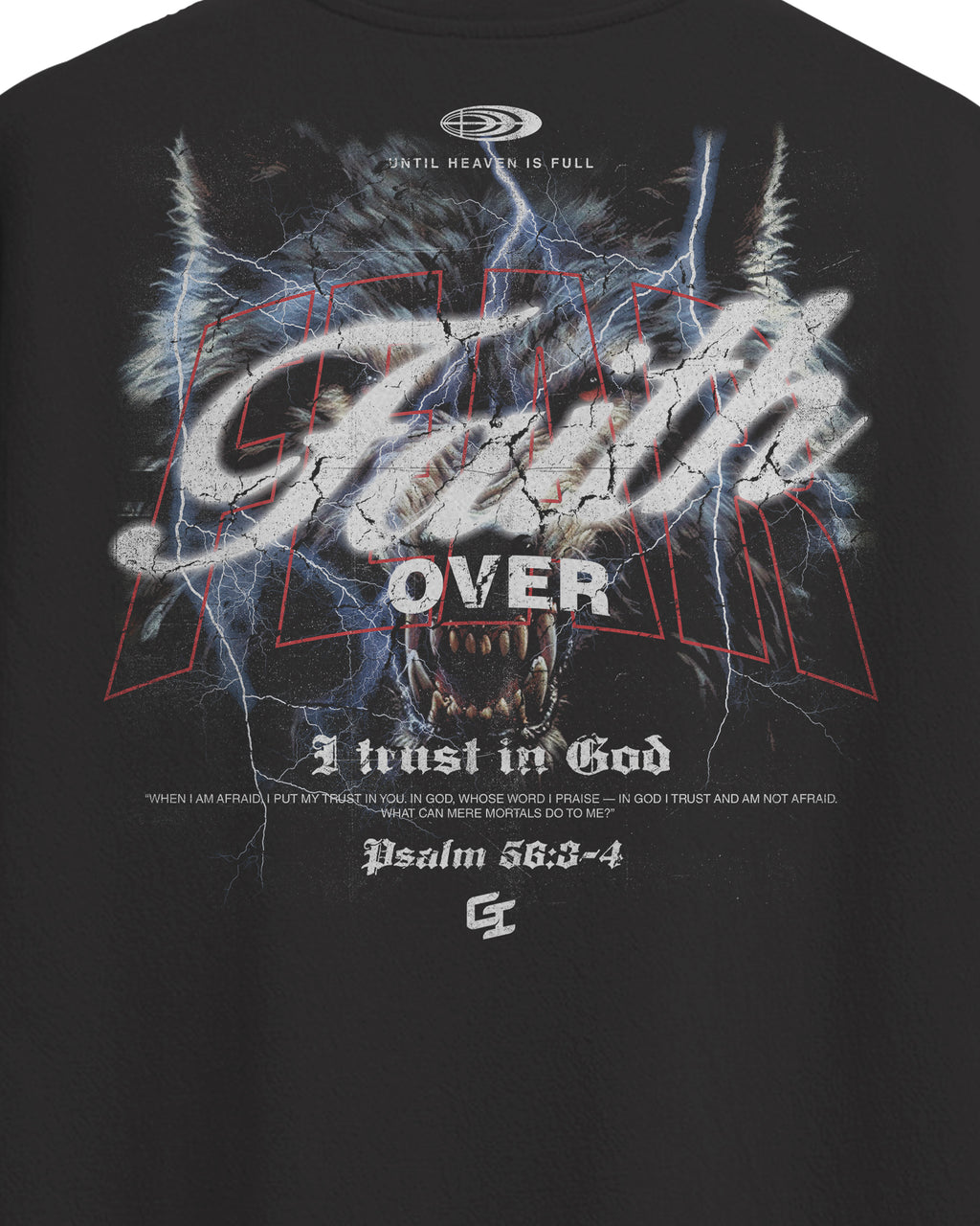 'Faith Over Fear' Oversized Faded T-Shirt