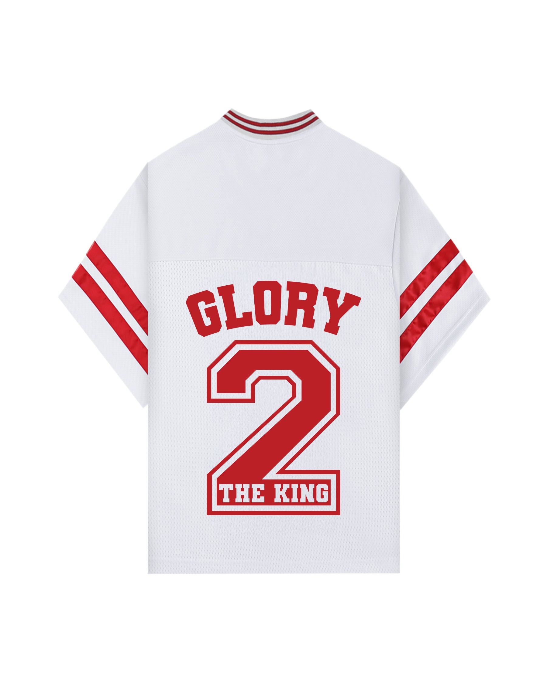 White 'Glory 2 The King' Taped Mesh Boxy T-Shirt