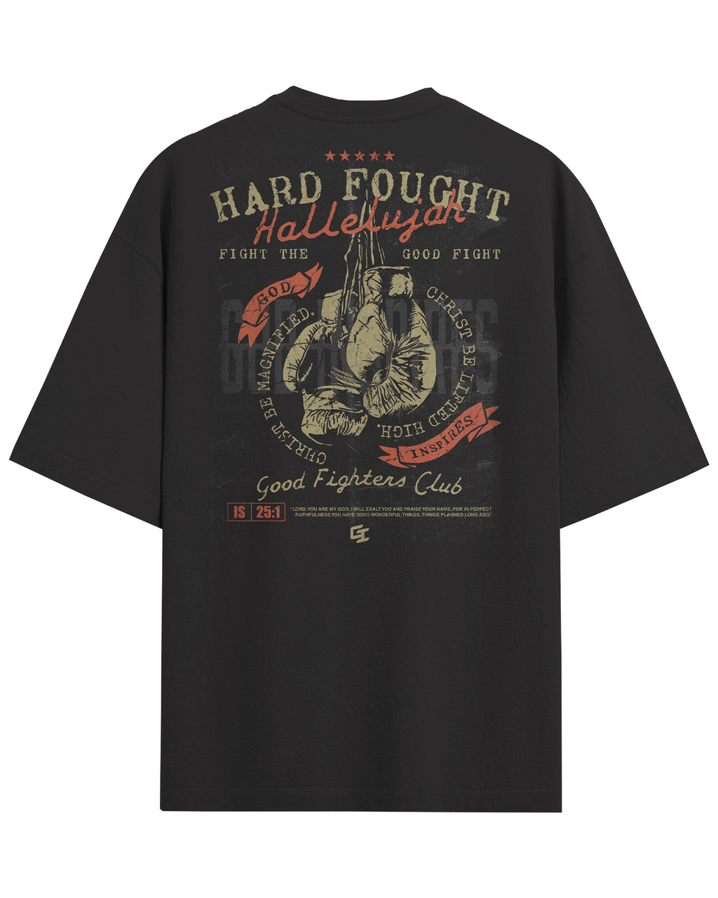 'Good Fighters Club' Oversized Faded T-Shirt