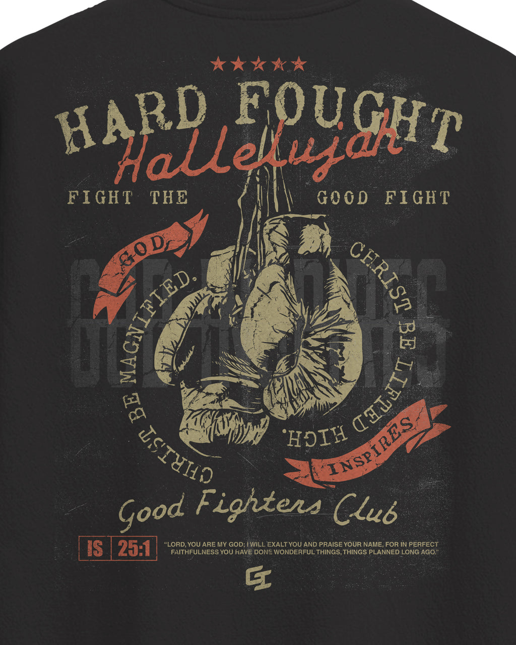 'Good Fighters Club' Oversized Faded T-Shirt