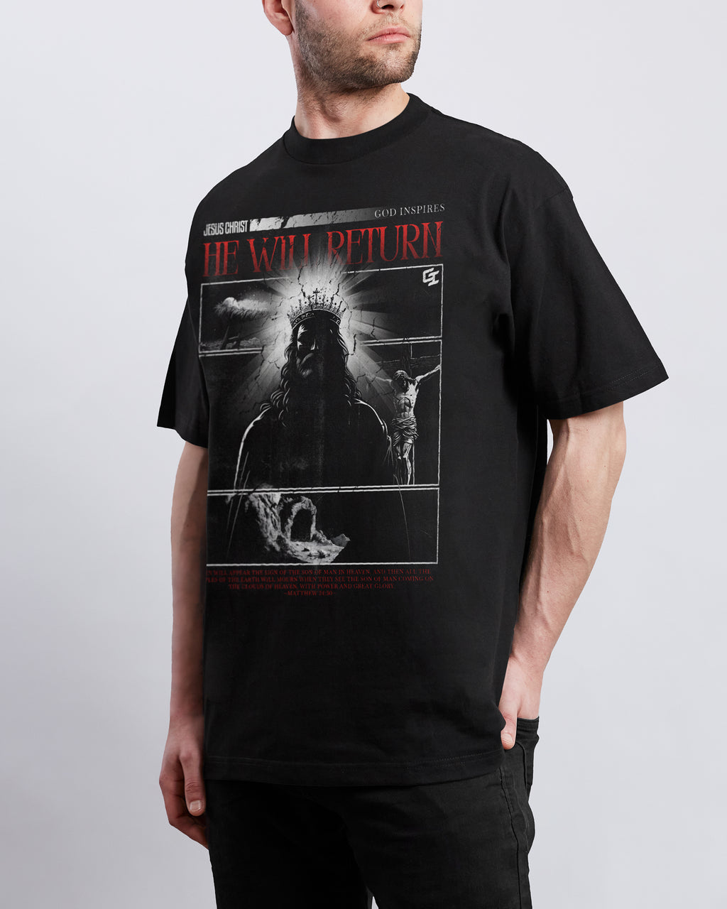 'He Will Return' Staple T-Shirt