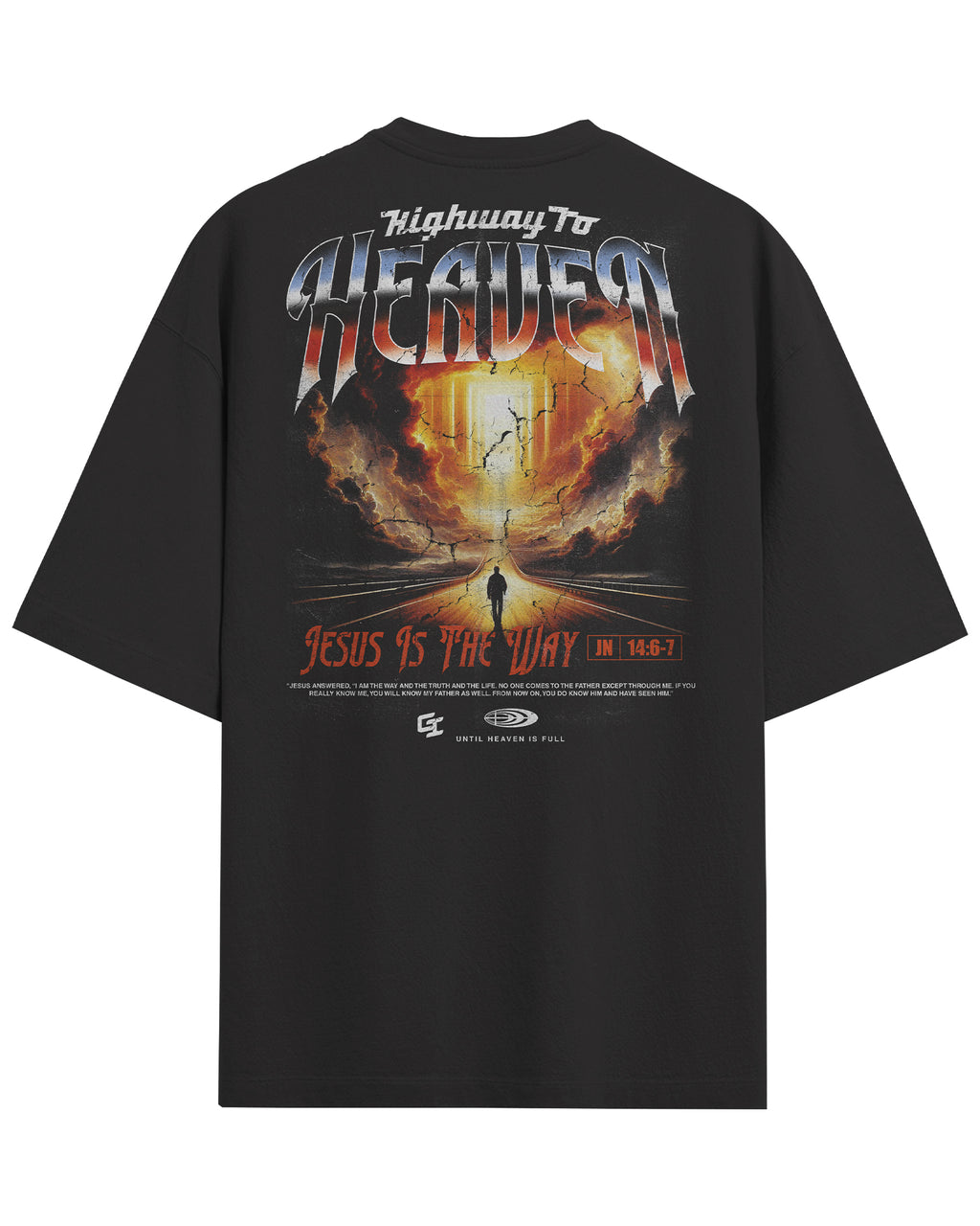 'Highway to Heaven' Oversized Faded T-Shirt