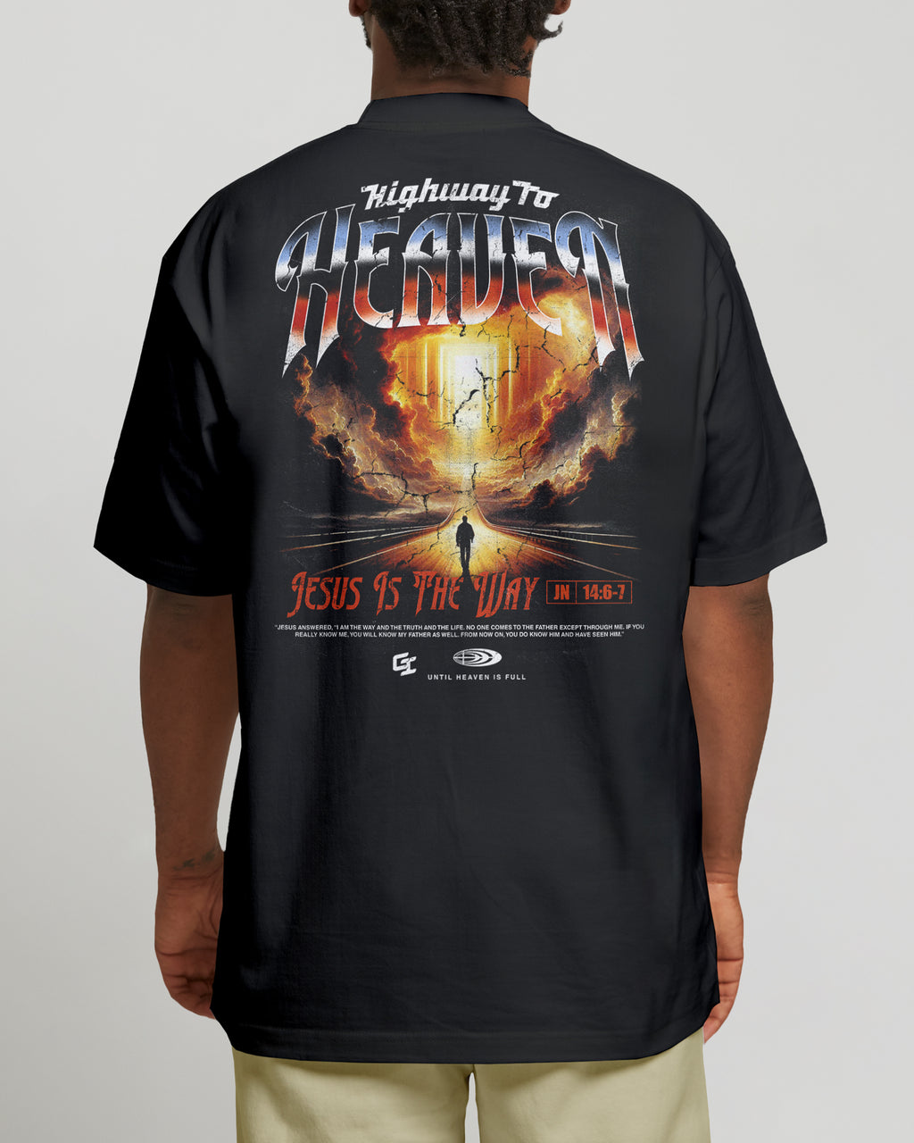 'Highway to Heaven' Oversized Faded T-Shirt