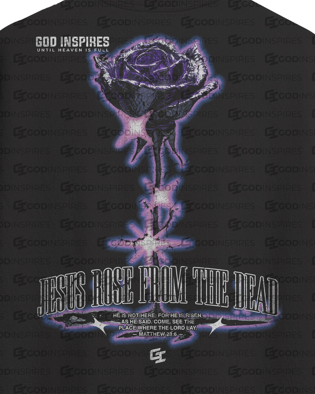 'Jesus Rose' Oversized Faded T-Shirt