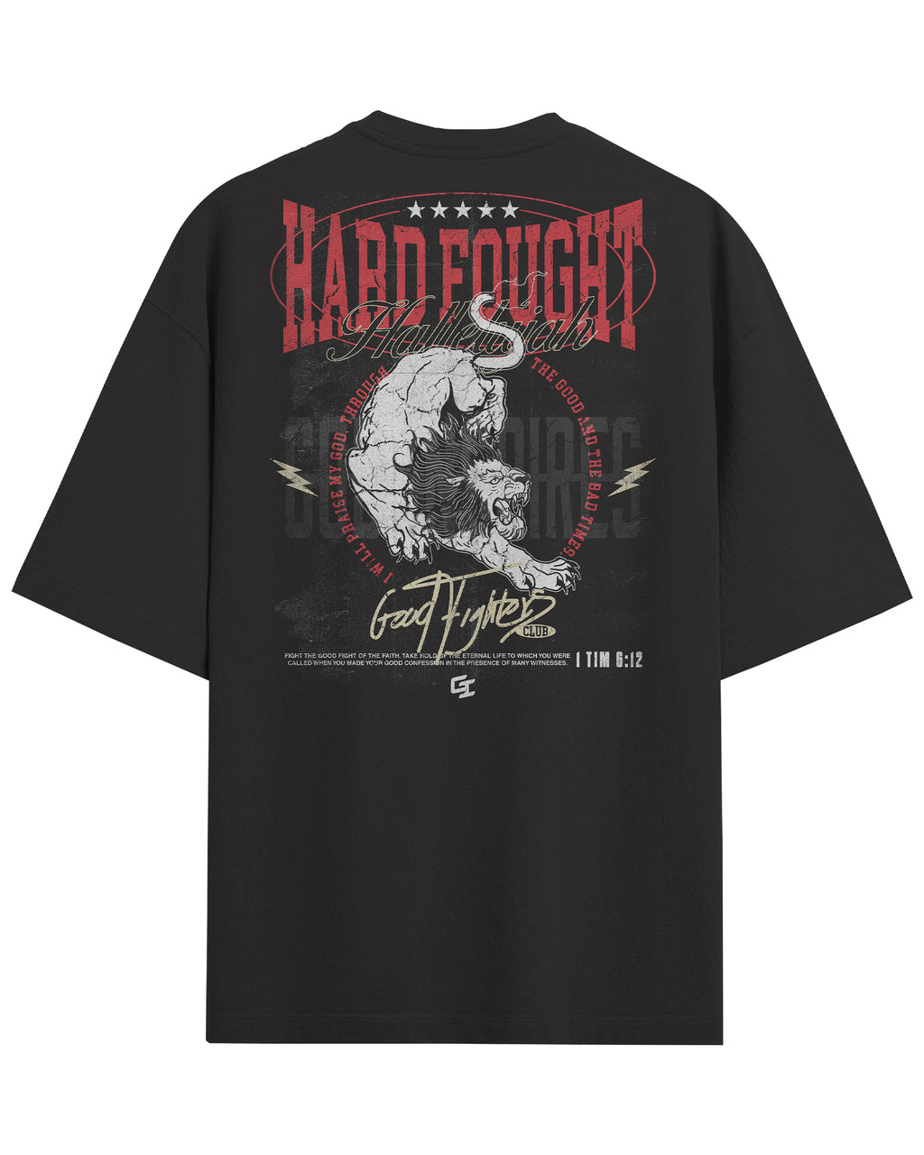 'Lionheart' Oversized Faded T-Shirt