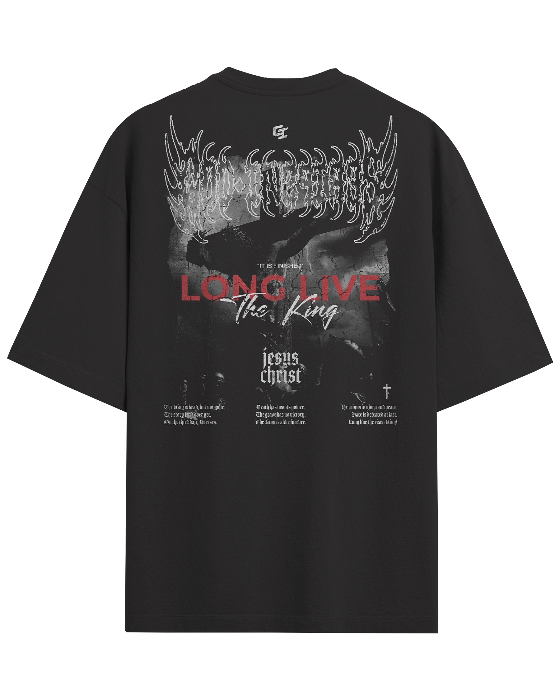 'Long Live The King' Oversized Faded T-Shirt