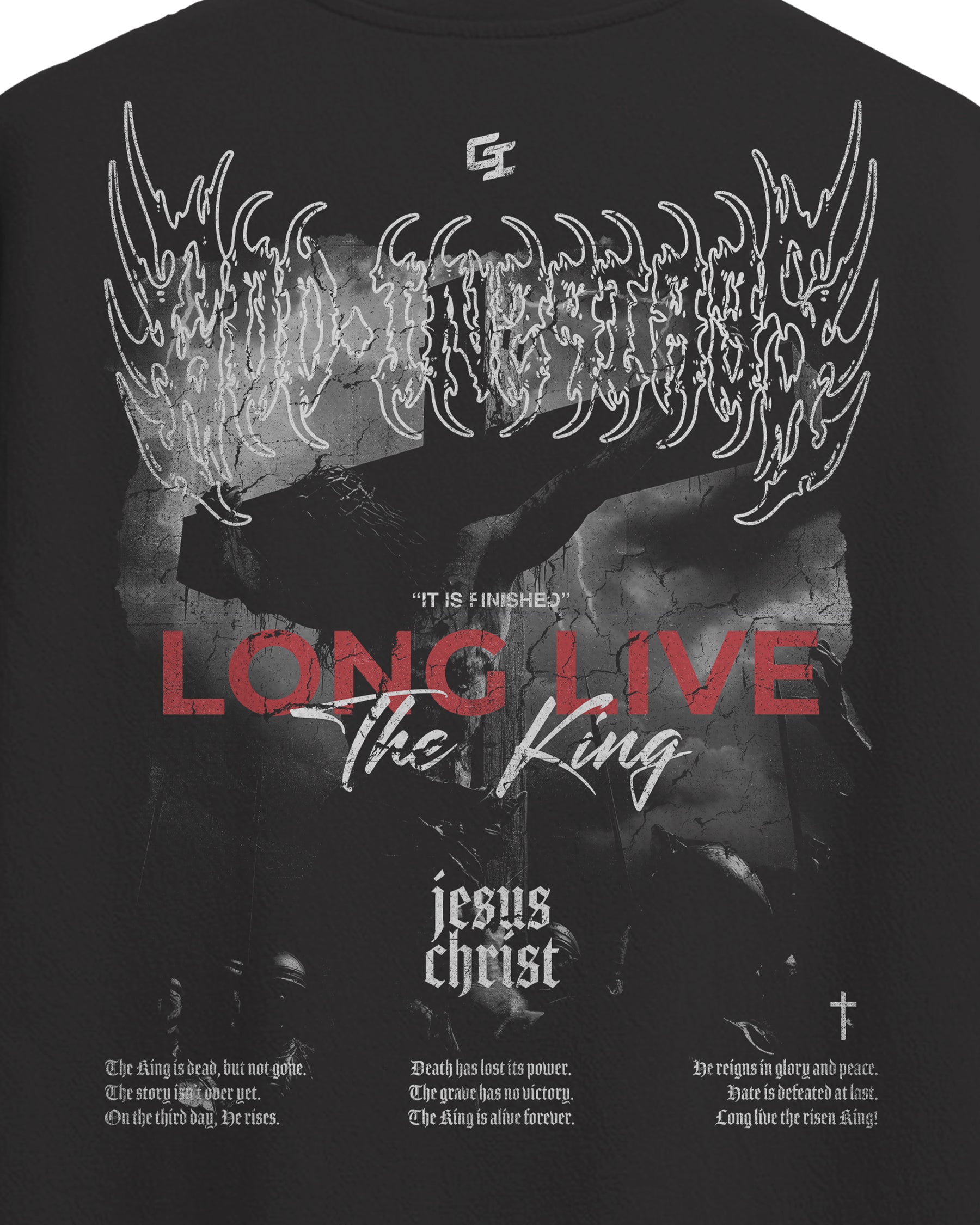'Long Live The King' Oversized Faded T-Shirt