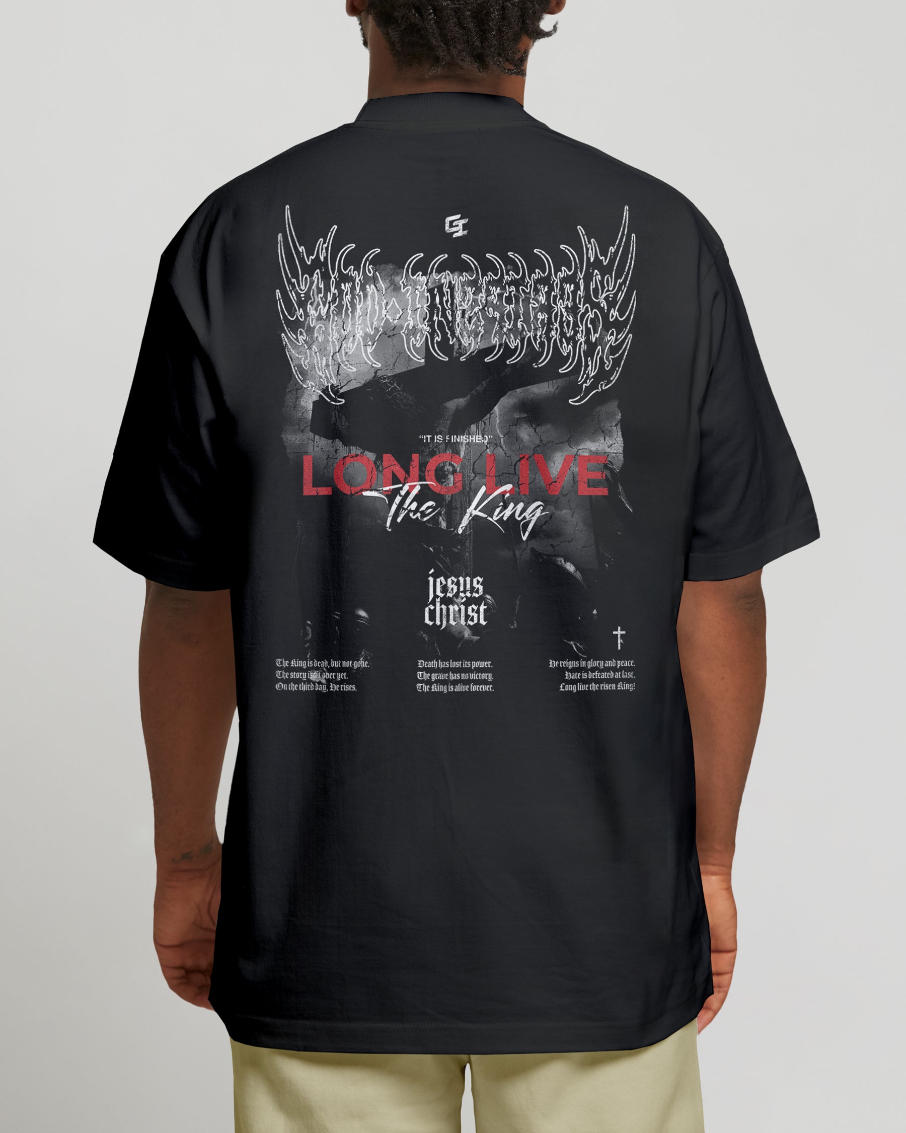 'Long Live The King' Oversized Faded T-Shirt