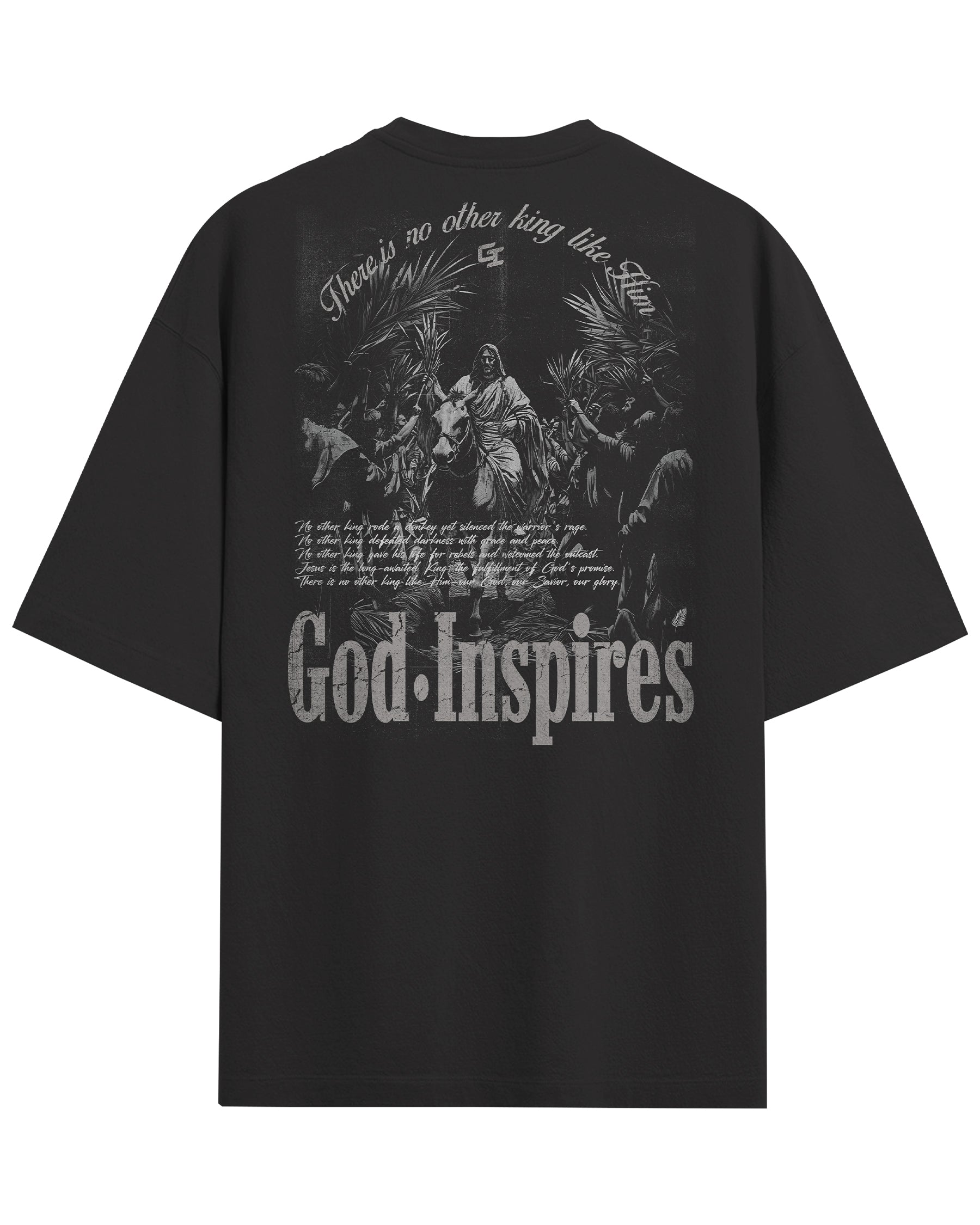 'No Other King' Oversized Faded T-Shirt