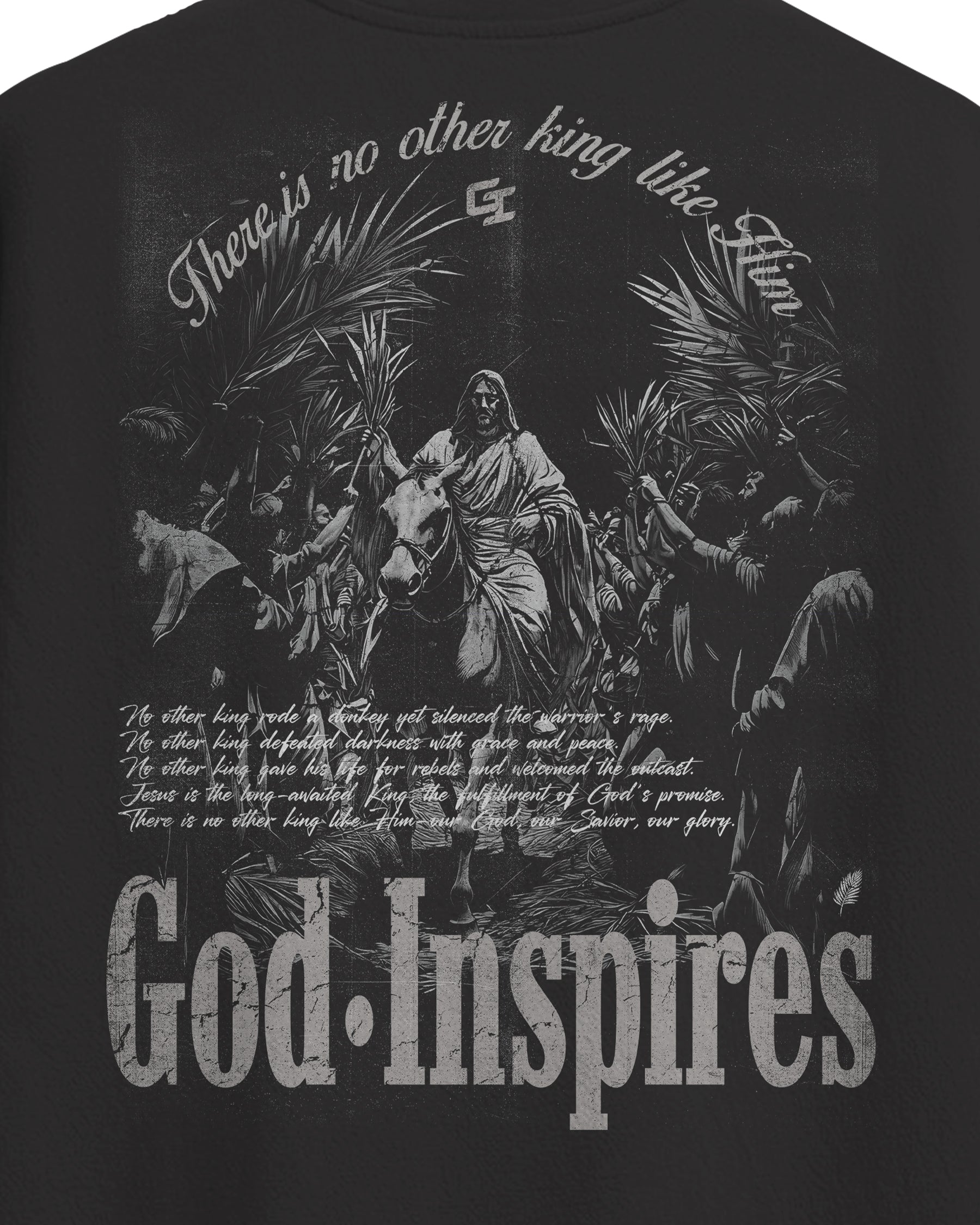 'No Other King' Oversized Faded T-Shirt