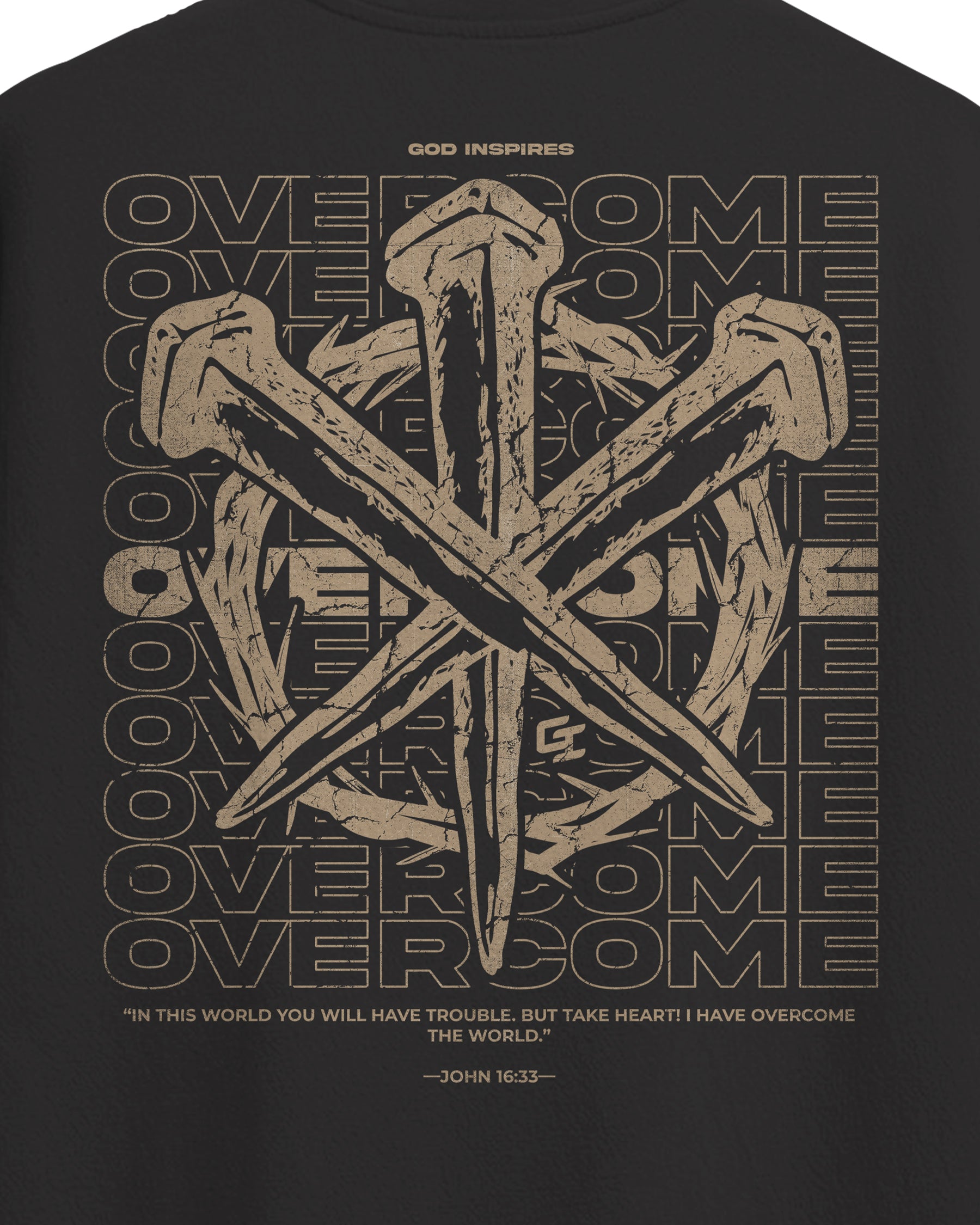 'Overcome' Oversized Faded T-Shirt