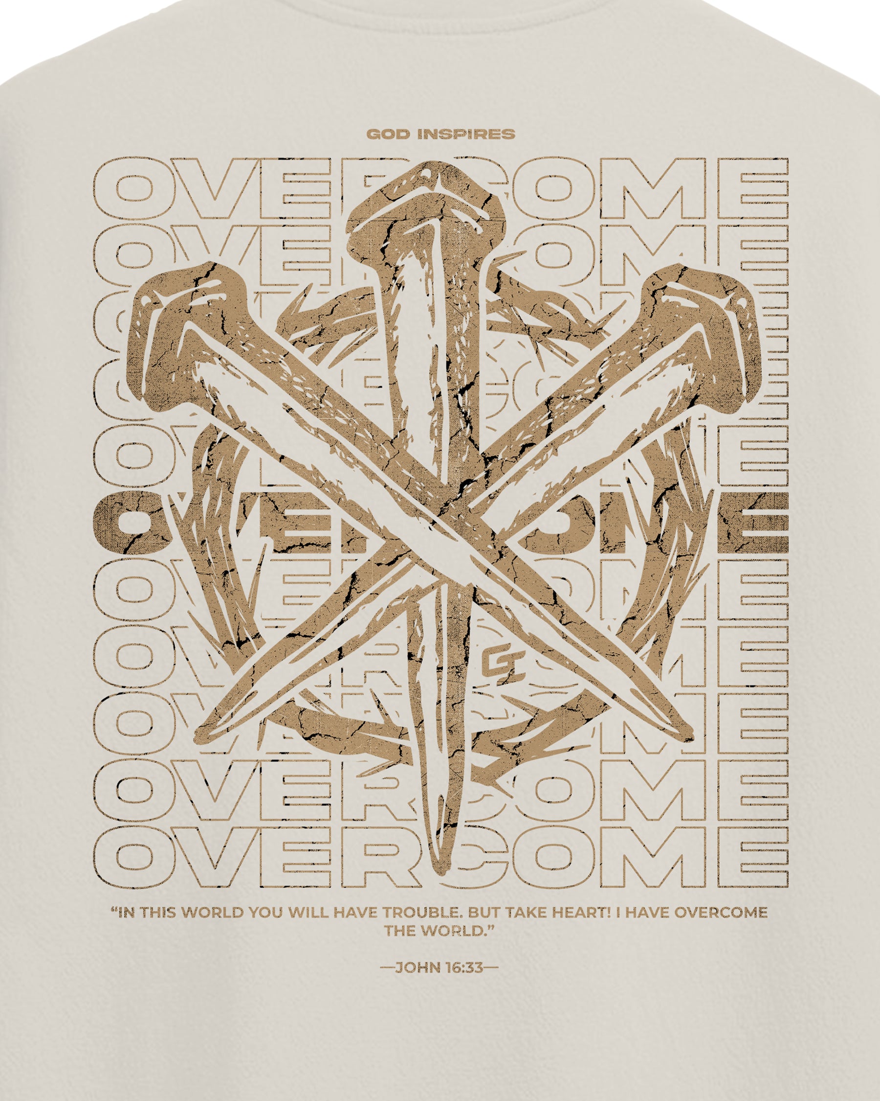 'Overcome' Oversized Faded T-Shirt