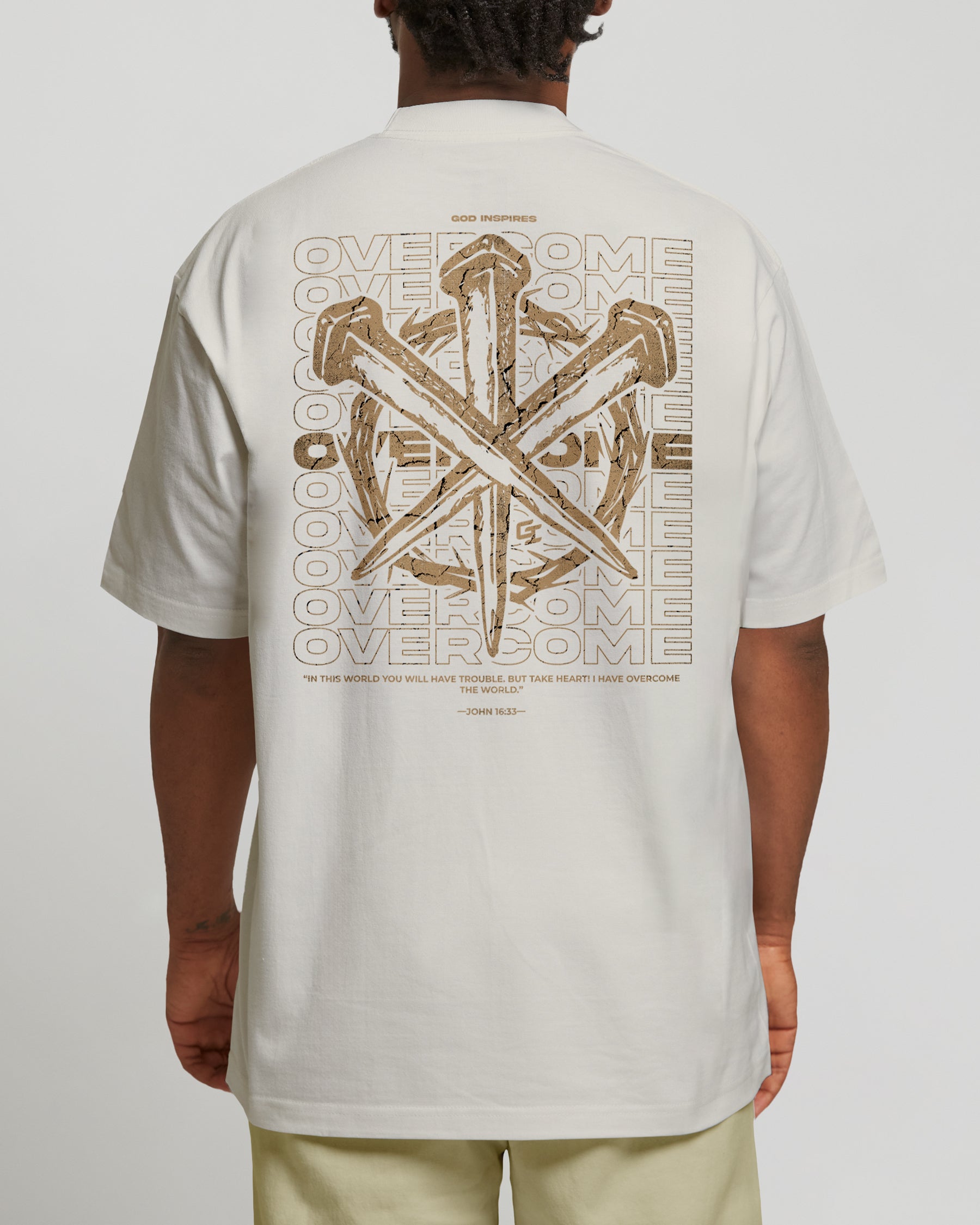 'Overcome' Oversized Faded T-Shirt
