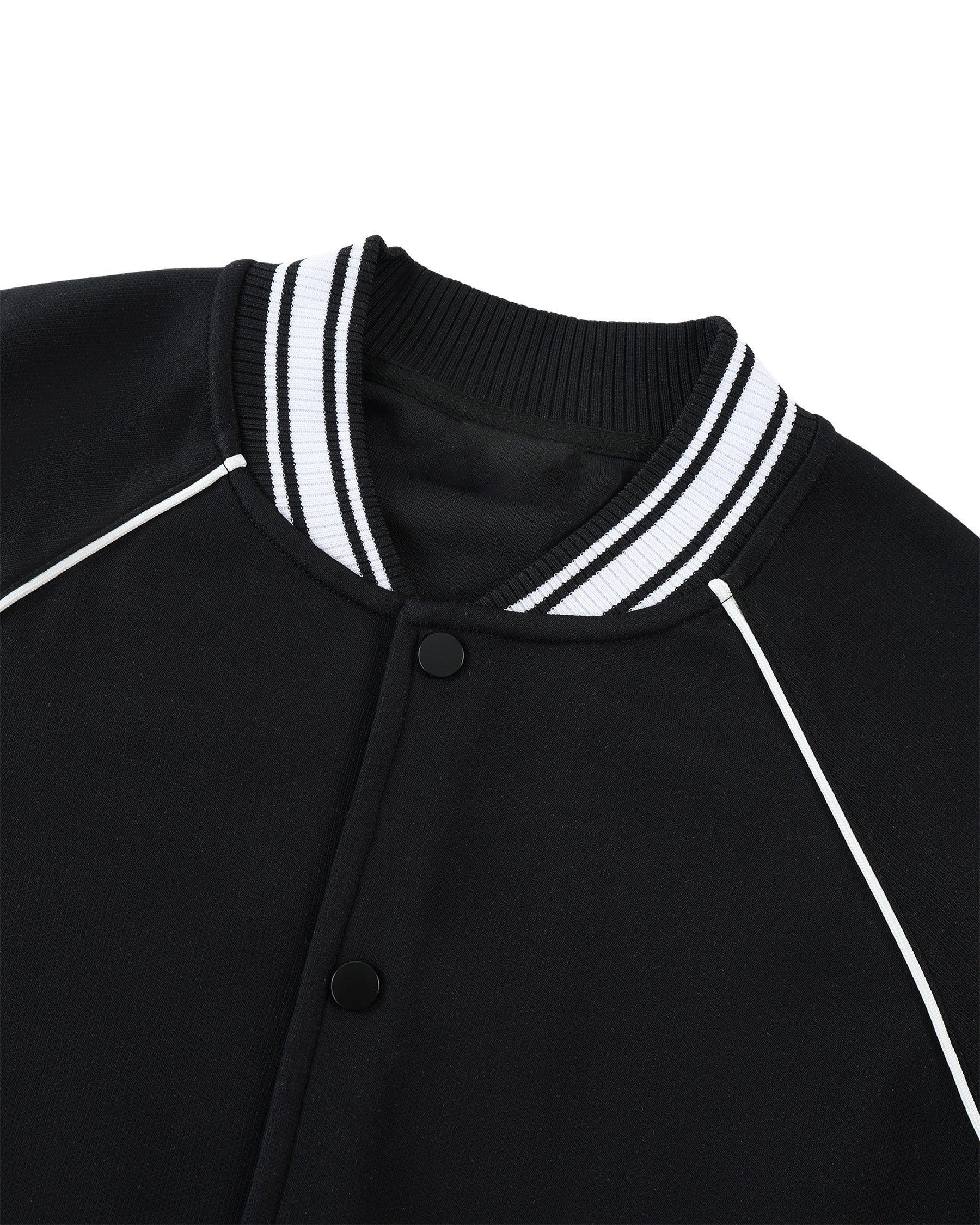 'Glory 2 The King' Contrast Trim Raglan Varsity Jacket