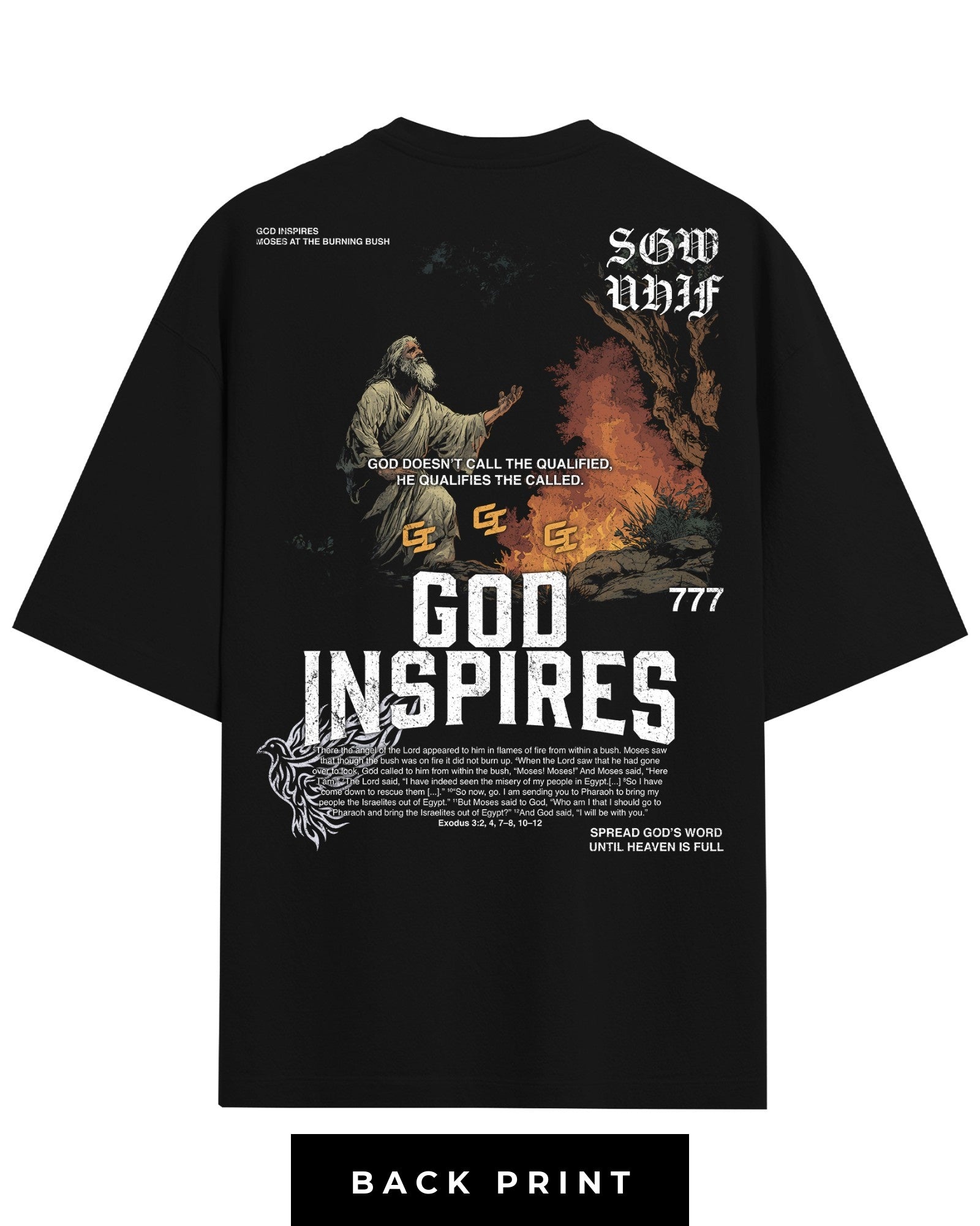 'Moses At The Burning Bush' T-Shirt - God Inspires
