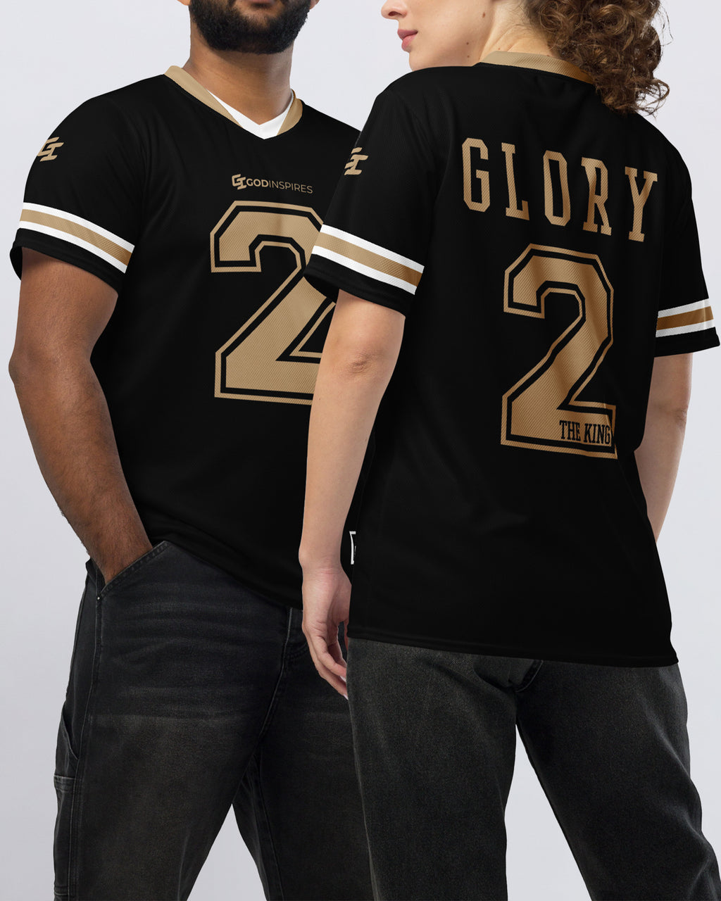 'Glory 2 The King' B/G Football Jersey