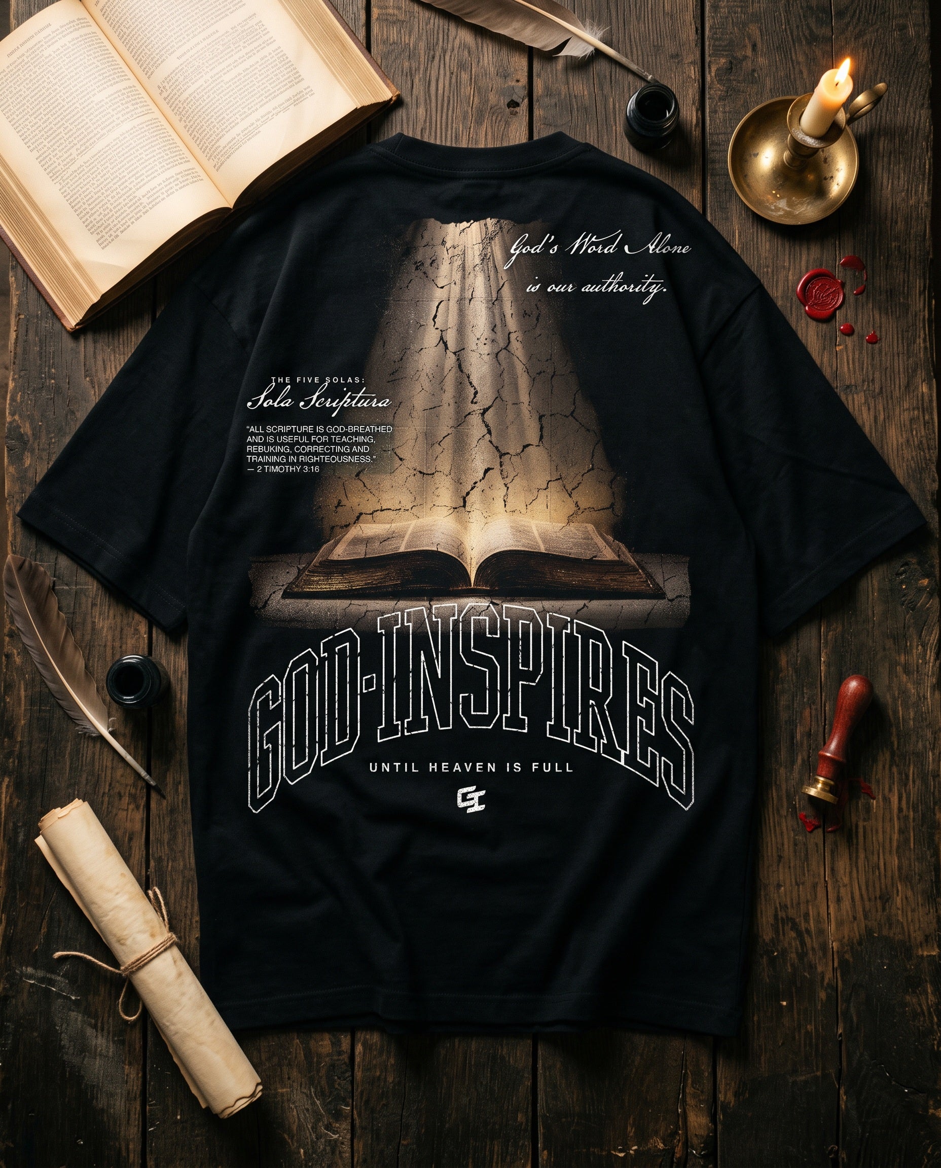 'The Five Solas: Sola Scriptura' T-Shirt - God Inspires