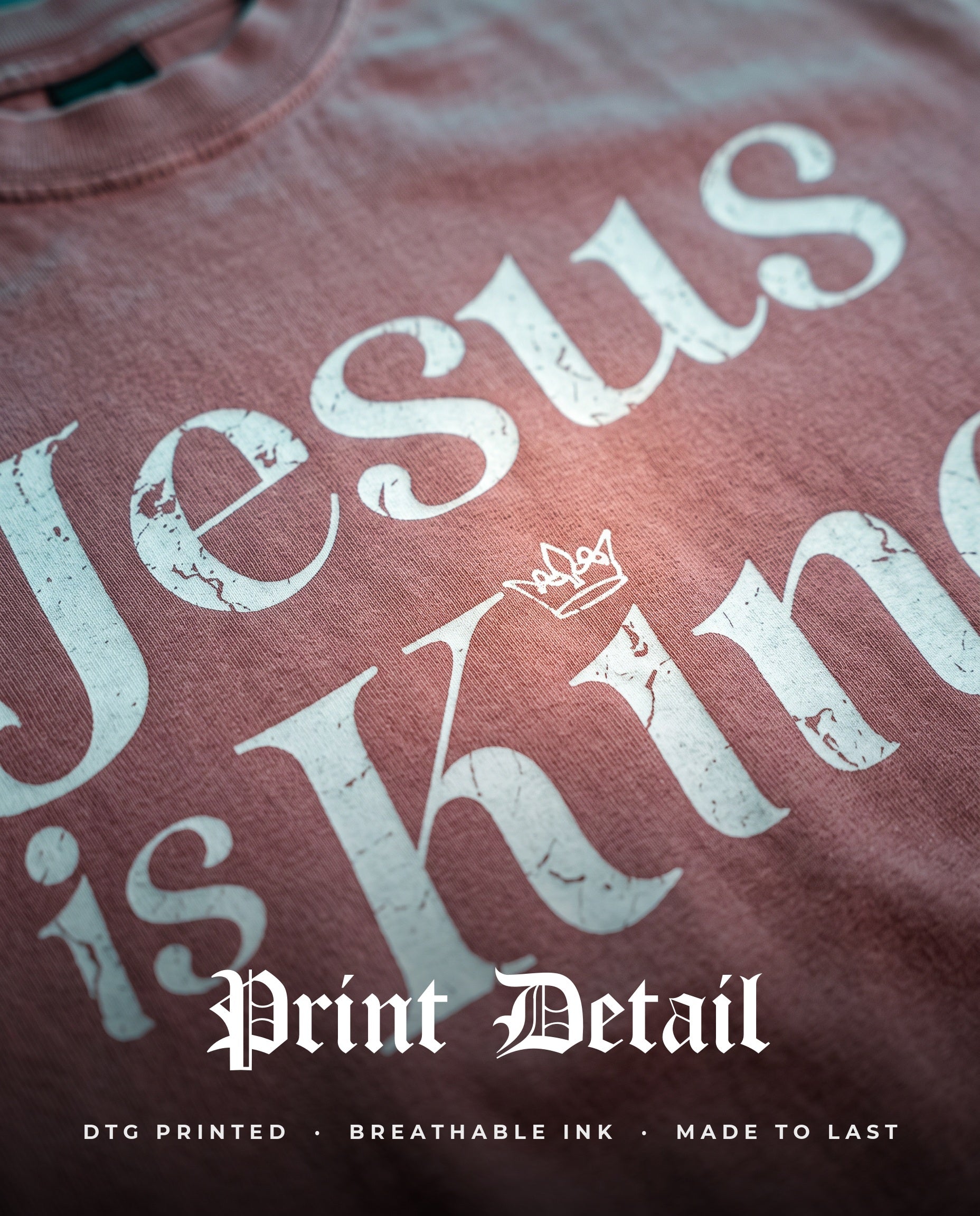 [Fall/Christmas Edition] 'Jesus Is King' Vintage Oversized T-Shirt
