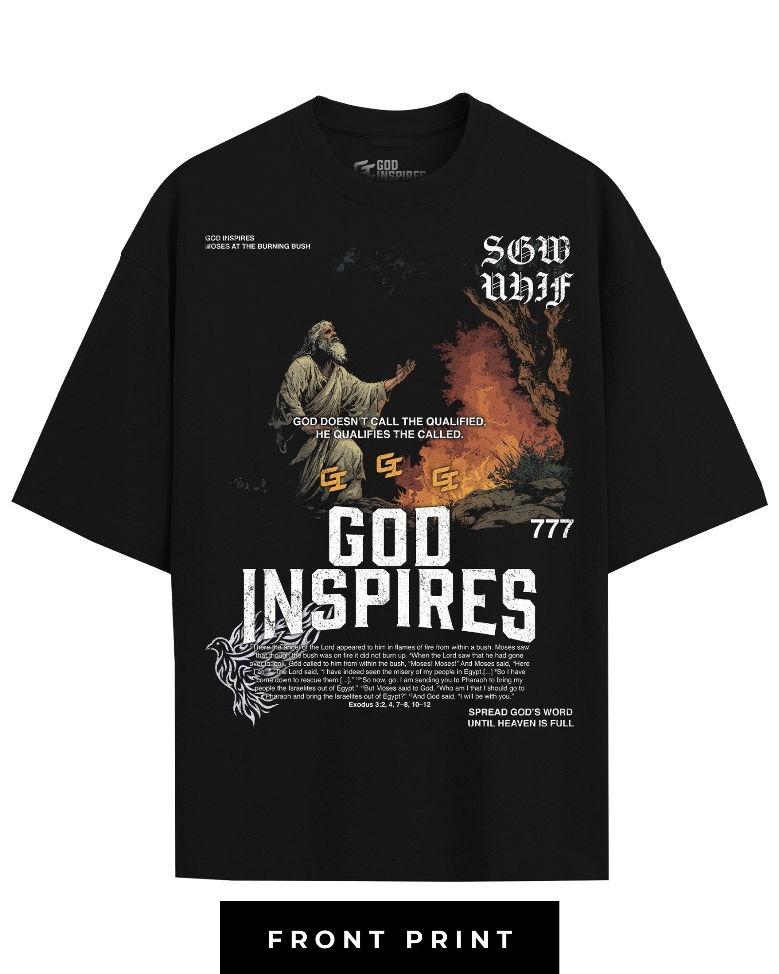 'Moses At The Burning Bush' T-Shirt - God Inspires