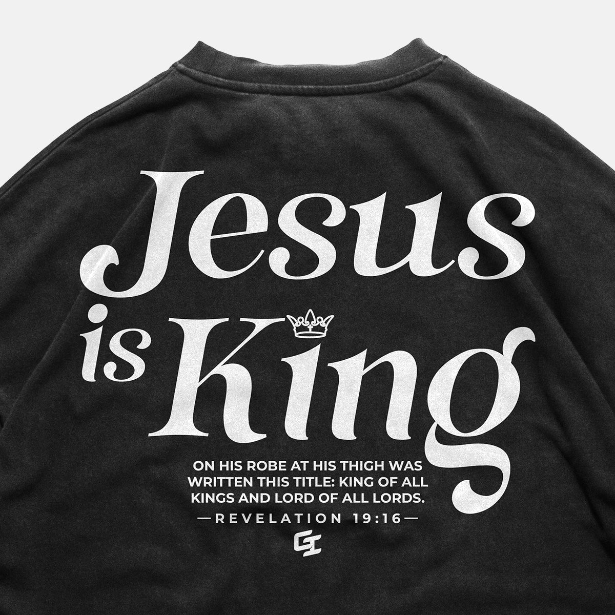 Epiphany 'Jesus Is King' Heavy Faded T - Shirt - God Inspires