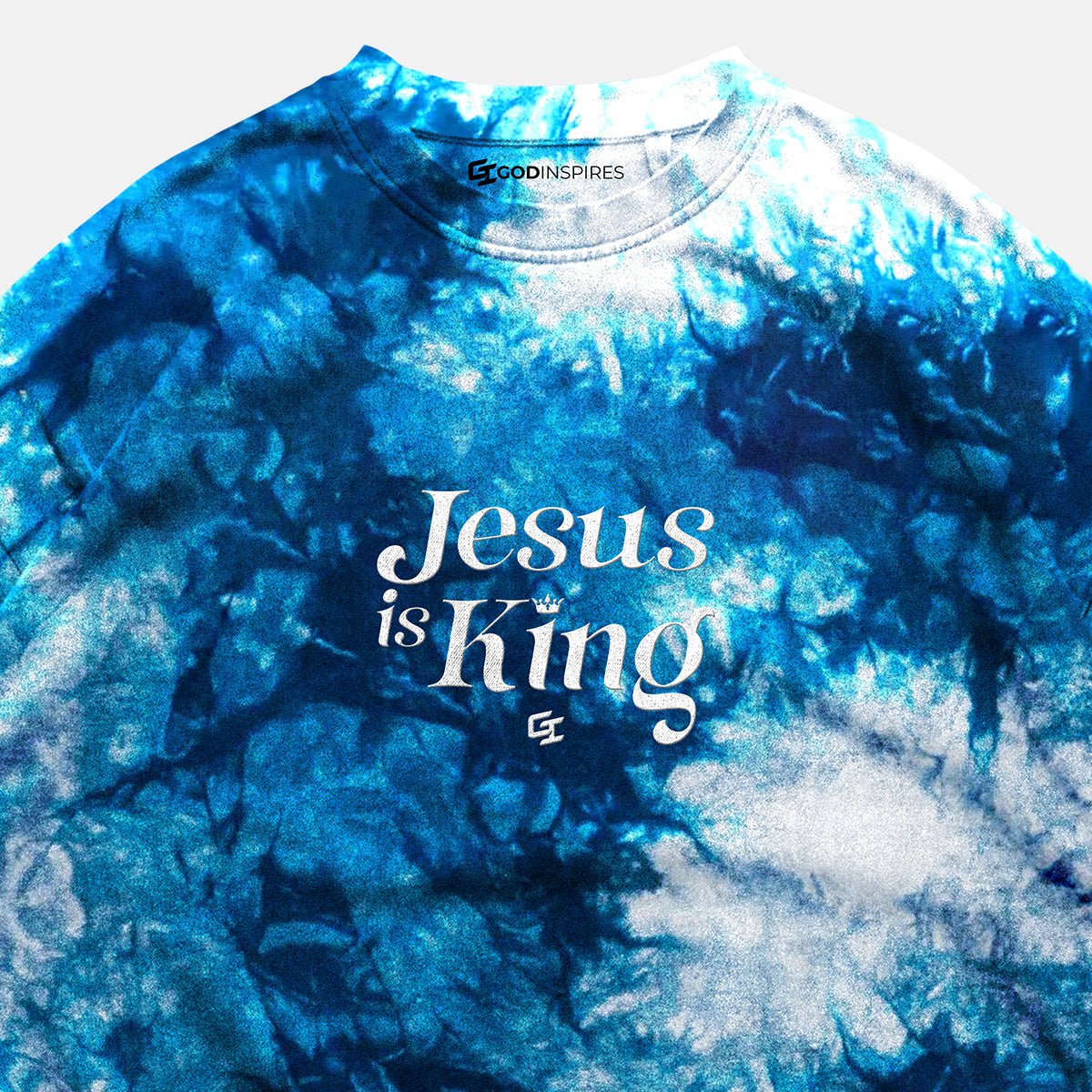 Epiphany 'Jesus Is King' Oversized Tie - Dye T - Shirt (Embroidered) - God Inspires