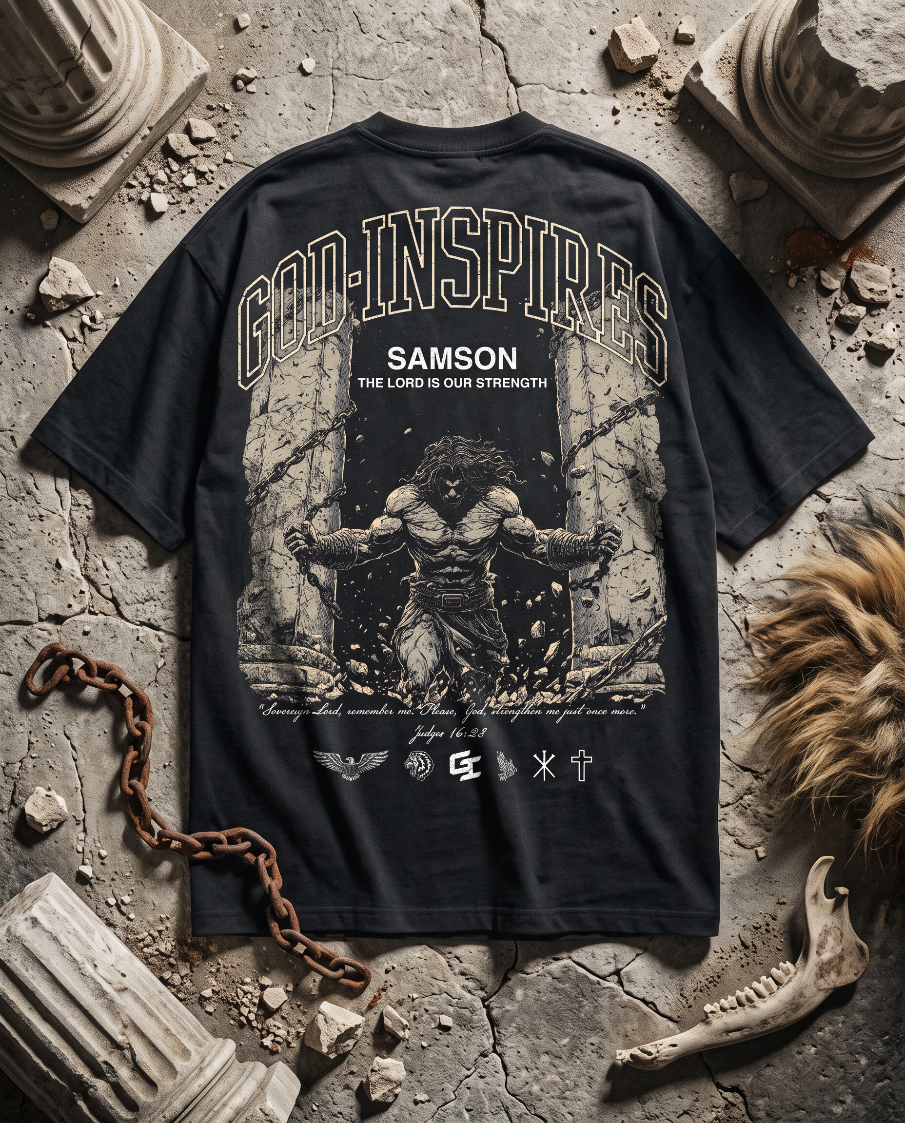 'Samson's Strength' T-Shirt - God Inspires