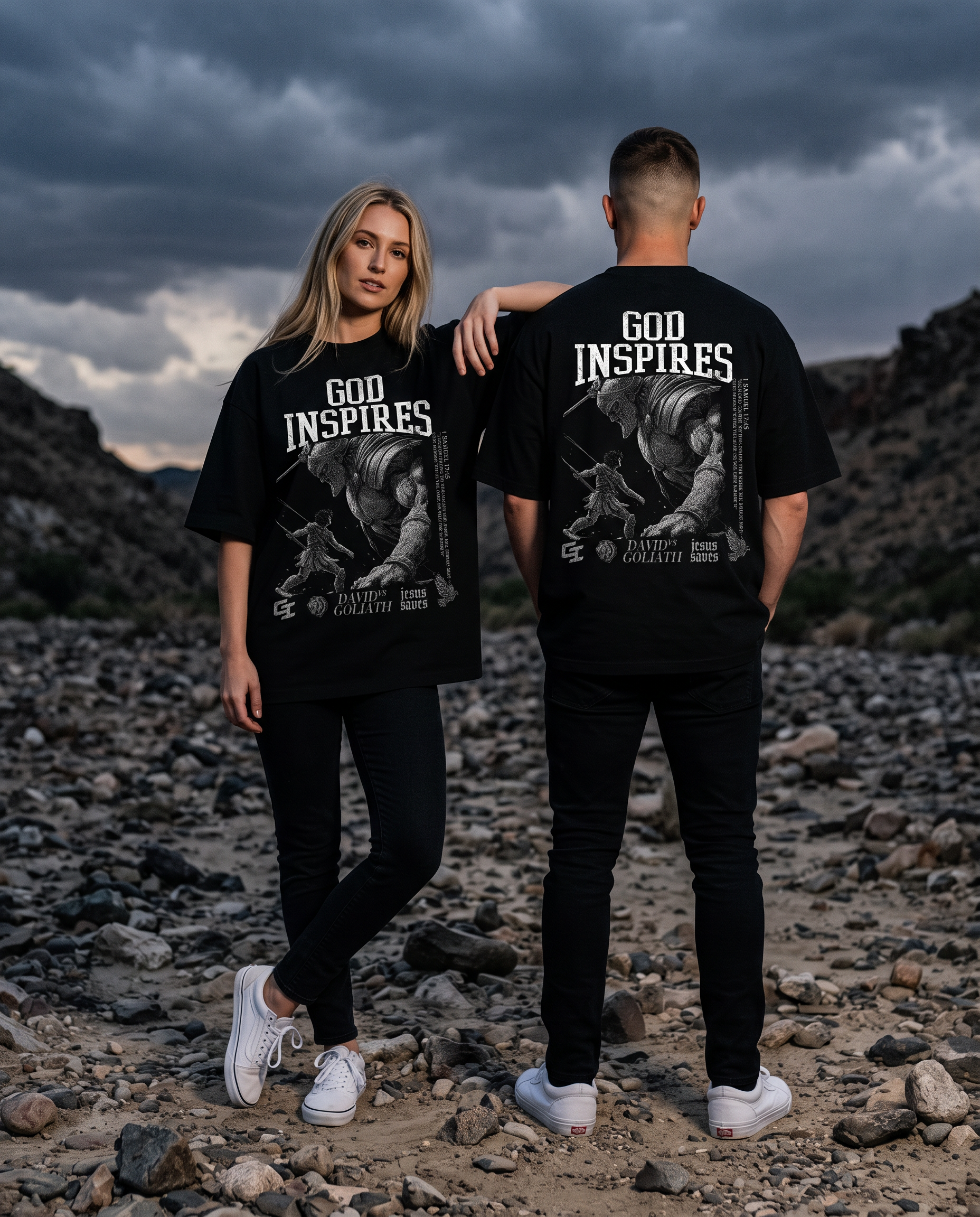 'David vs Goliath' T-Shirt - God Inspires