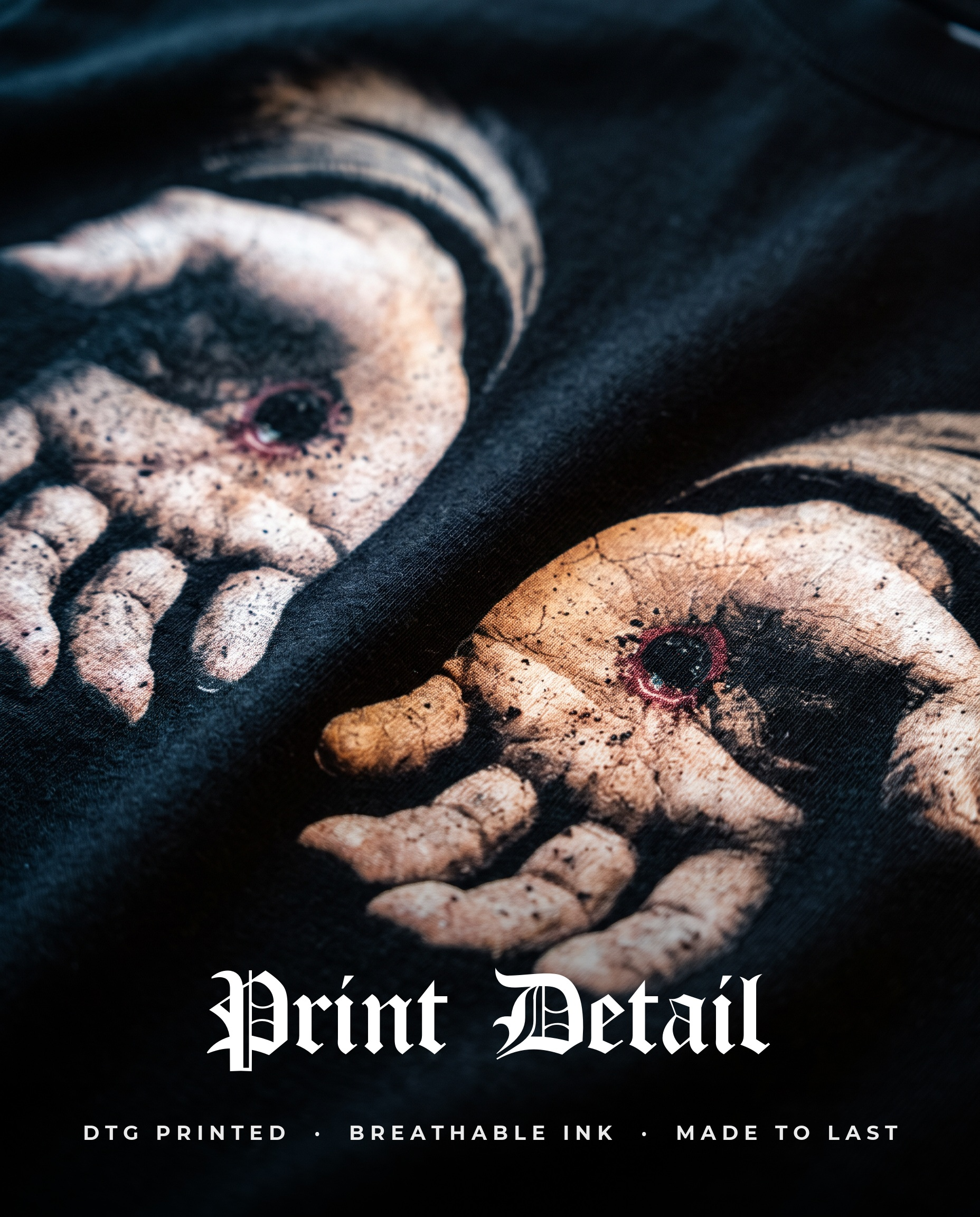 'Pierced Hands' Oversized Hoodie