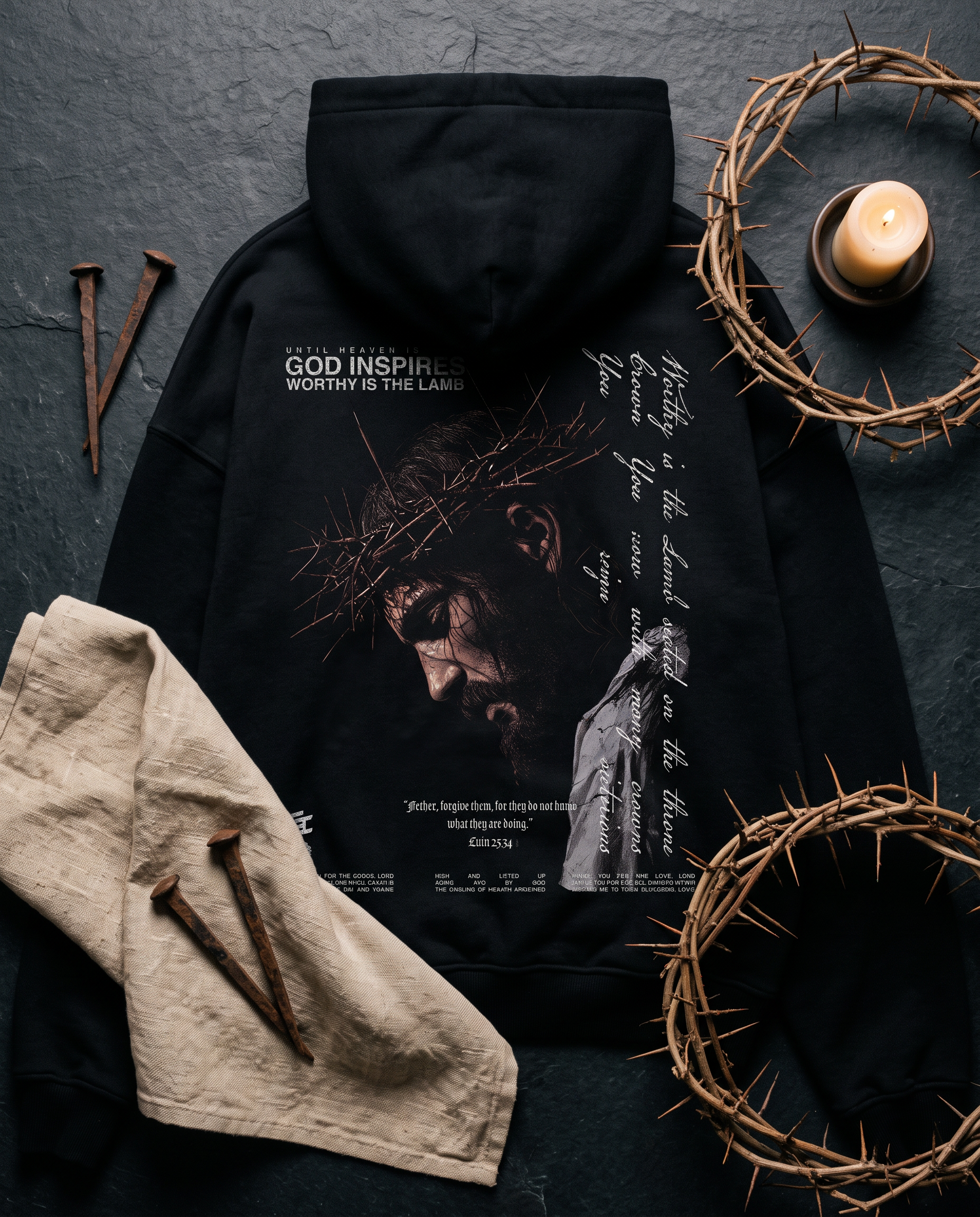 'Worthy Is The Lamb' Oversized Hoodie