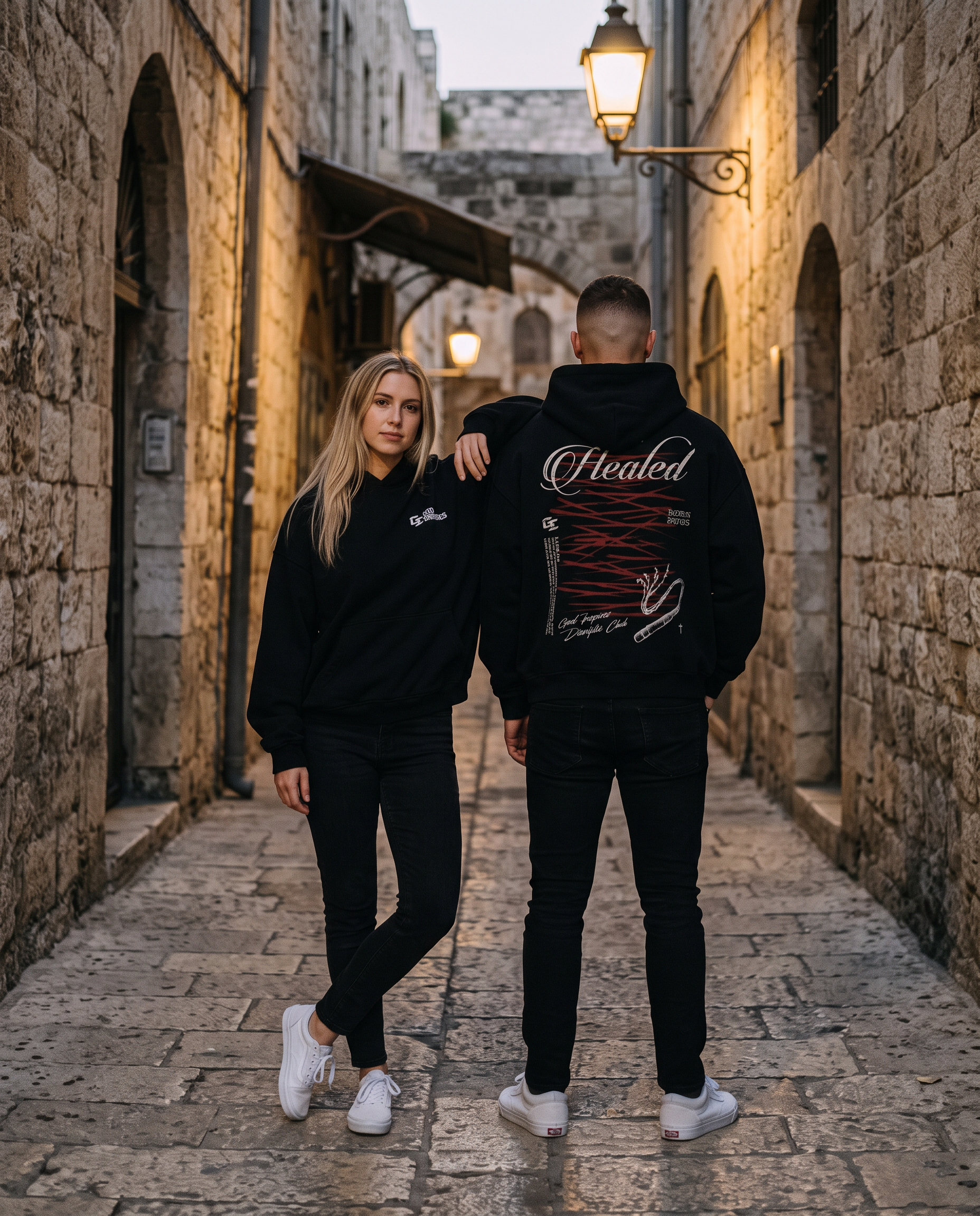 'By His Stripes' Oversized Hoodie