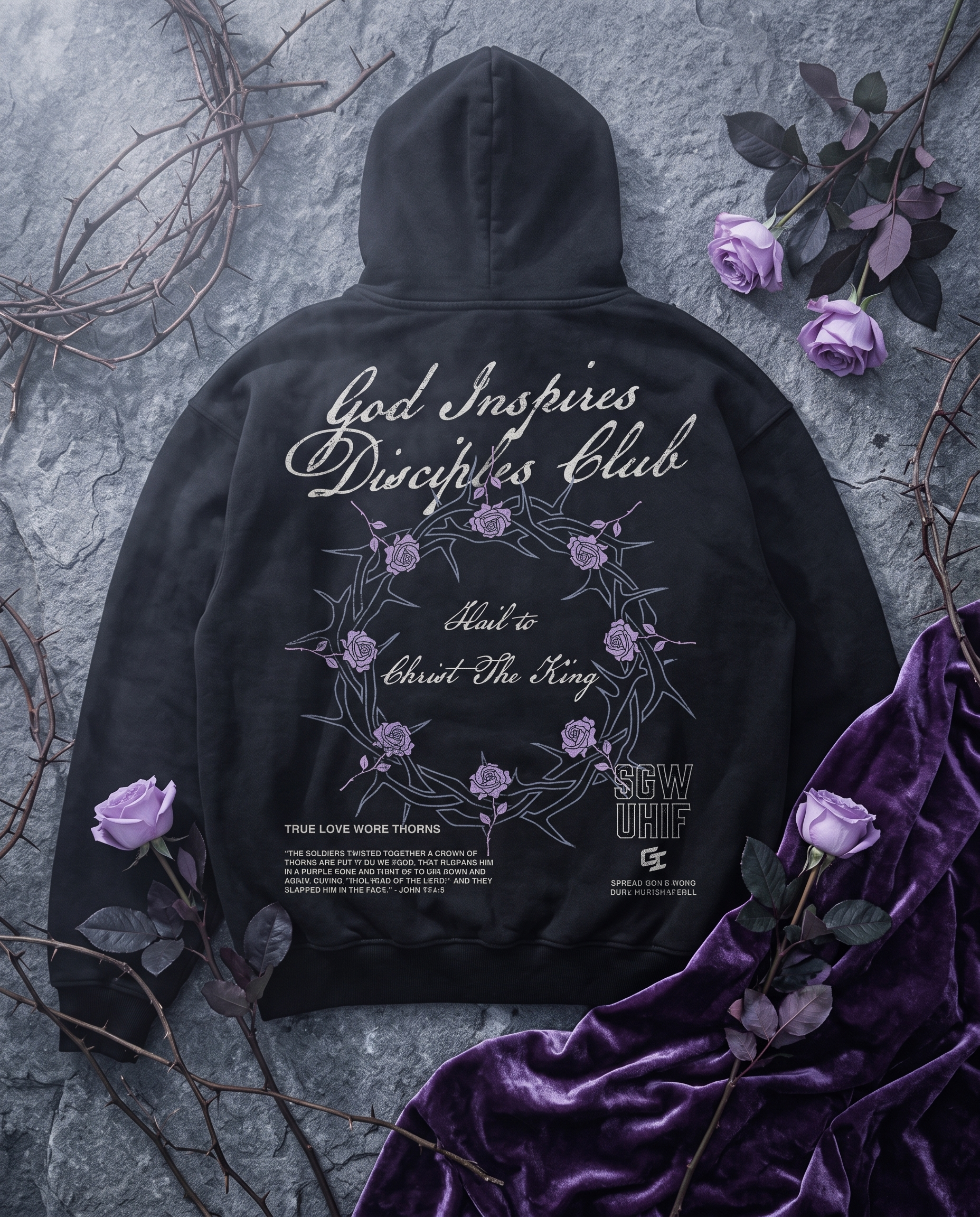'Crown of Thorns' Oversized Hoodie