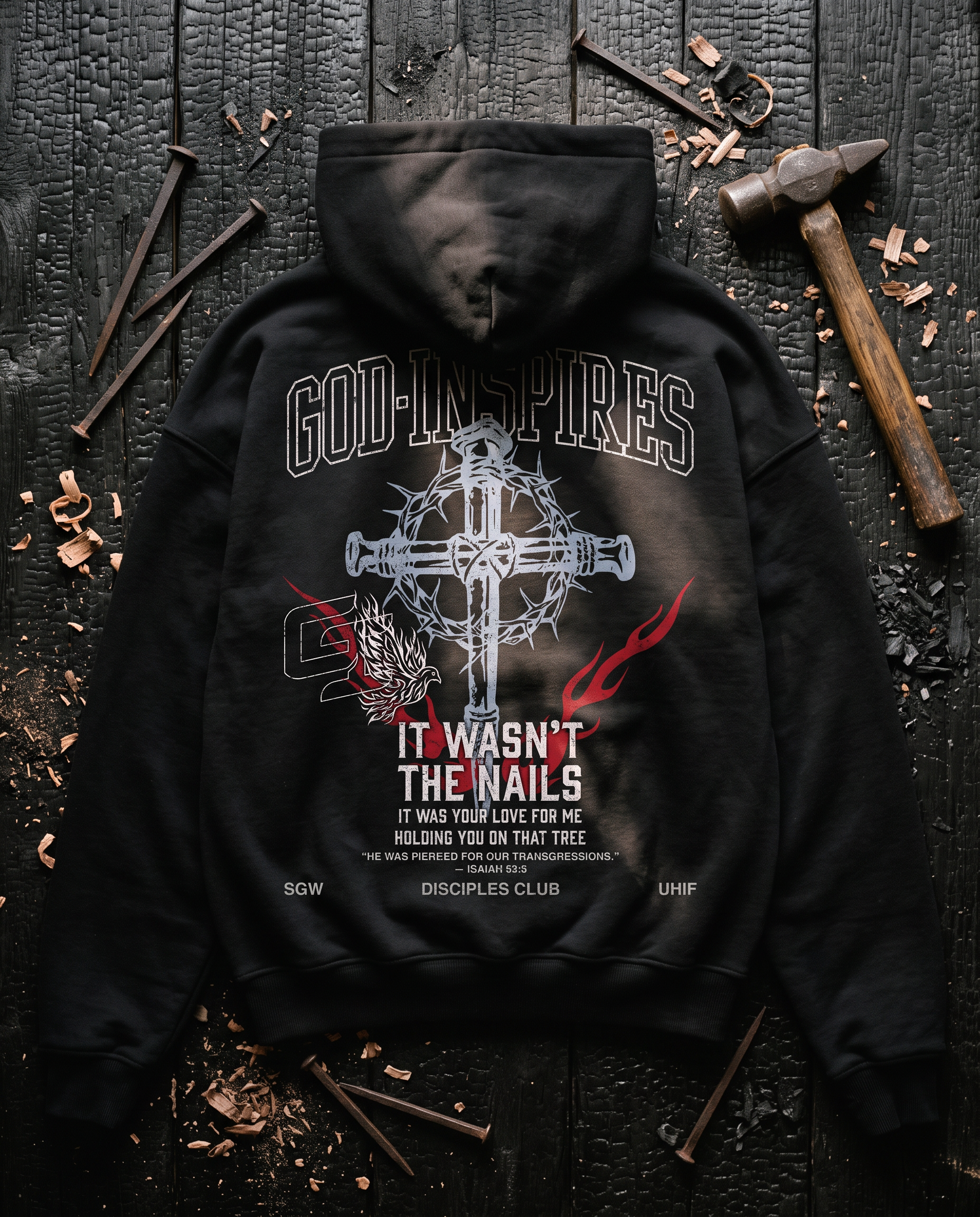 'Nails' Oversized Hoodie